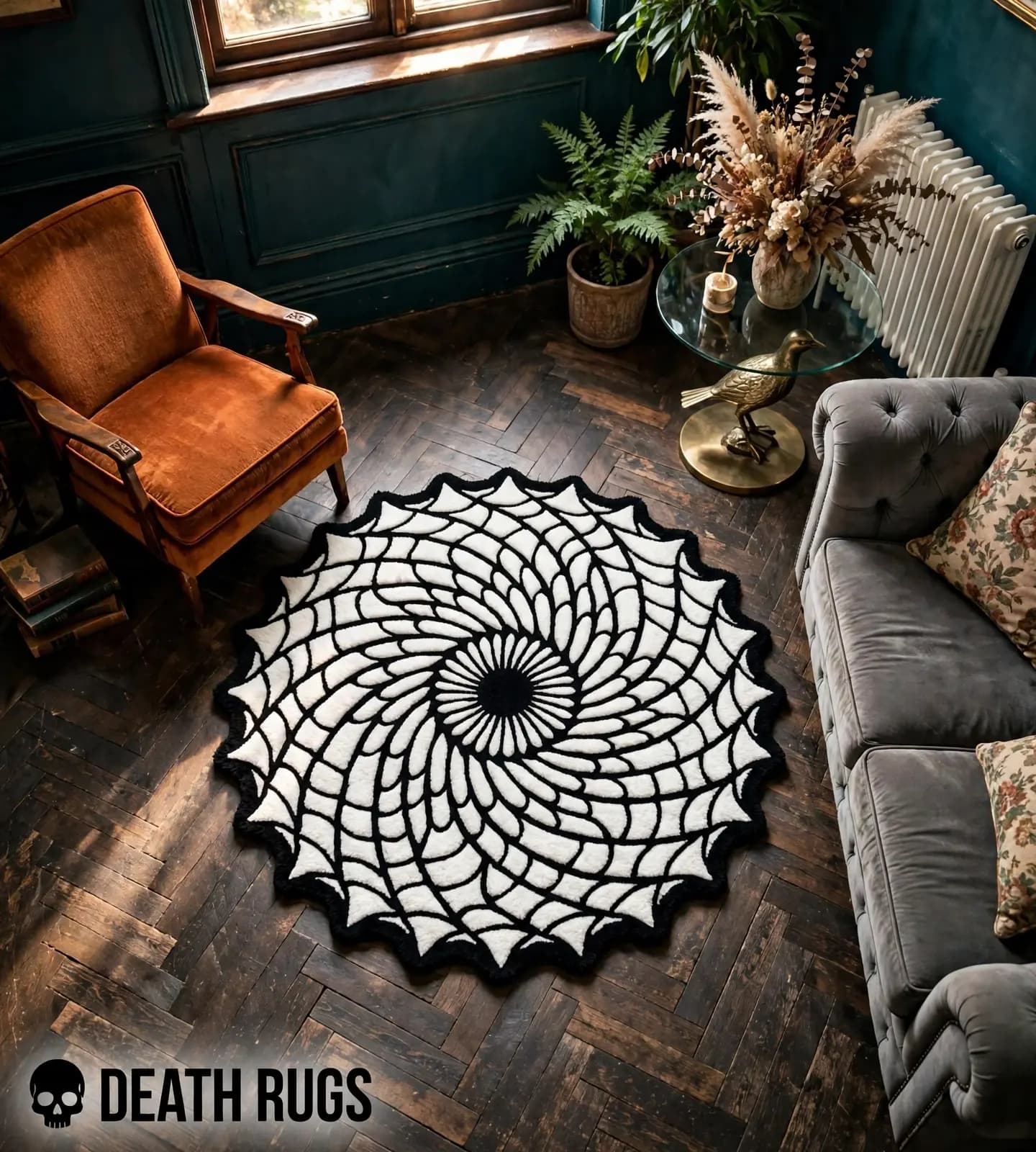 Vortex Spiderweb Mandala Rugs thumbnail 5