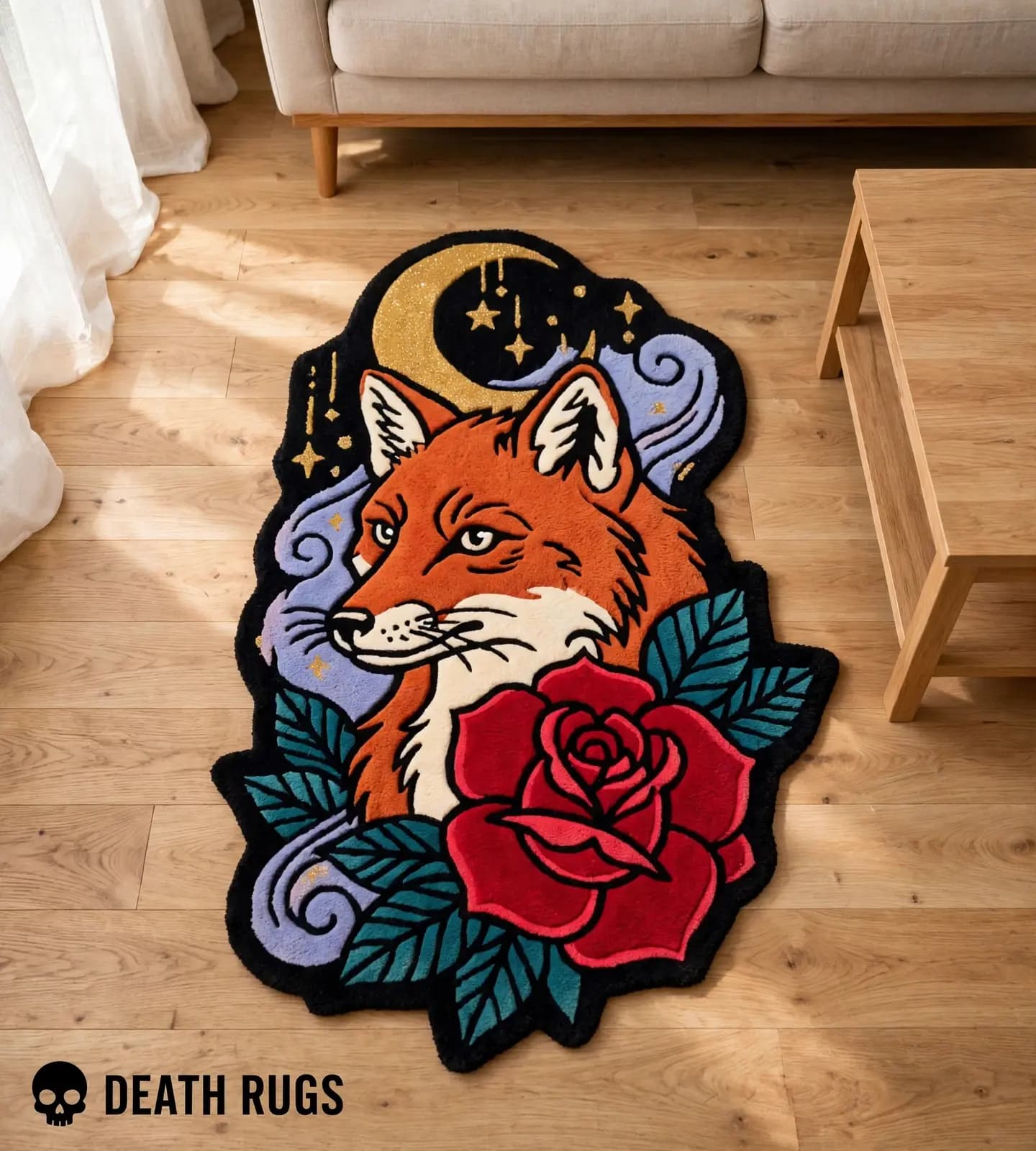 Crescent Fox & Crimson Rose Rugs alternate