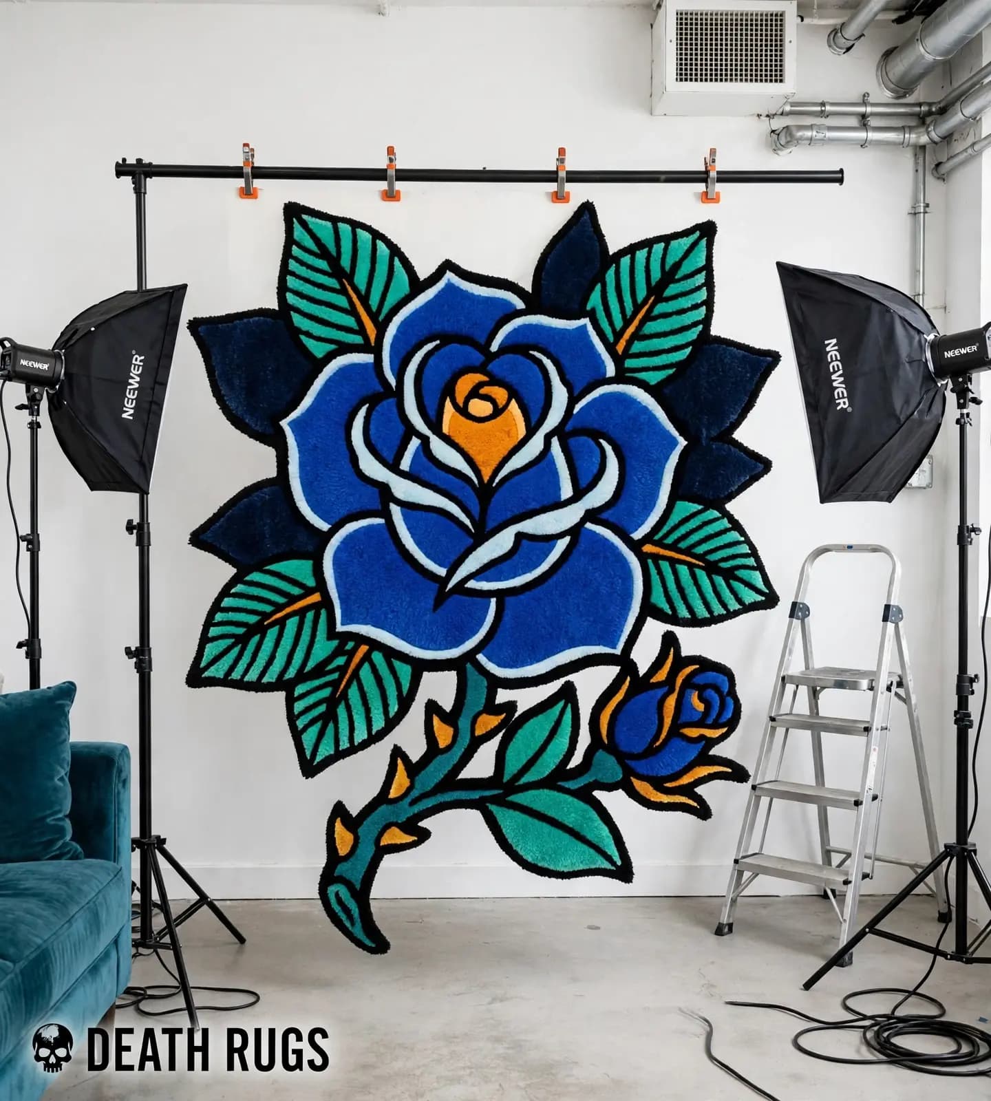 Sapphire Rose & Bud Rugs thumbnail 7