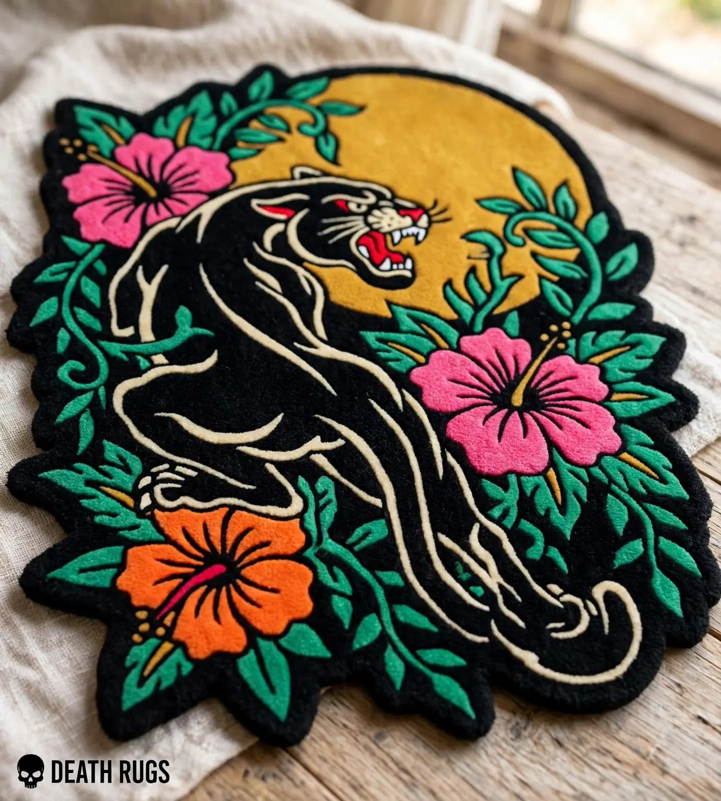 Shadow Panther & Hibiscus Rugs thumbnail 7