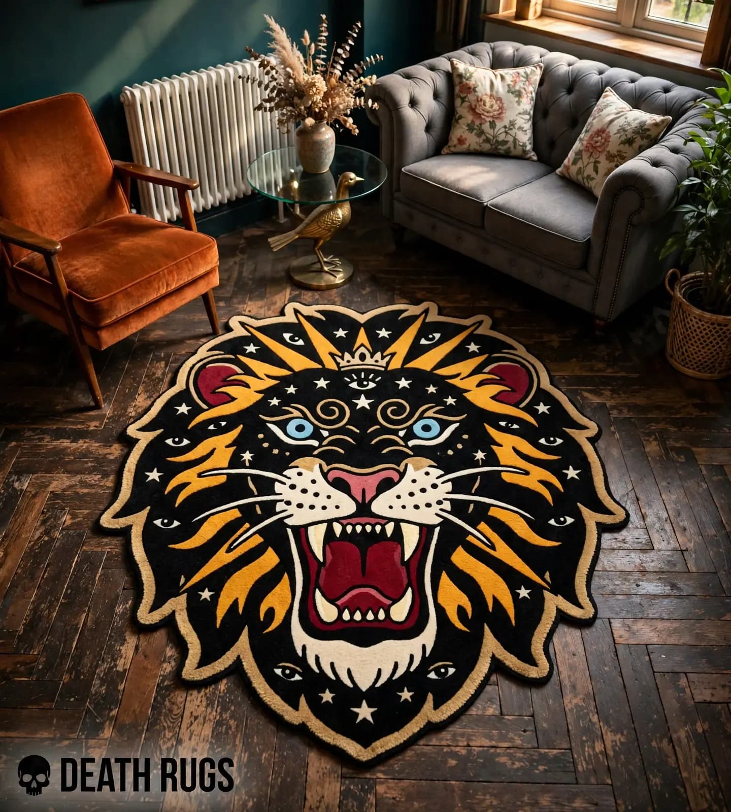 Crowned Mystic Lion Rugs thumbnail 7