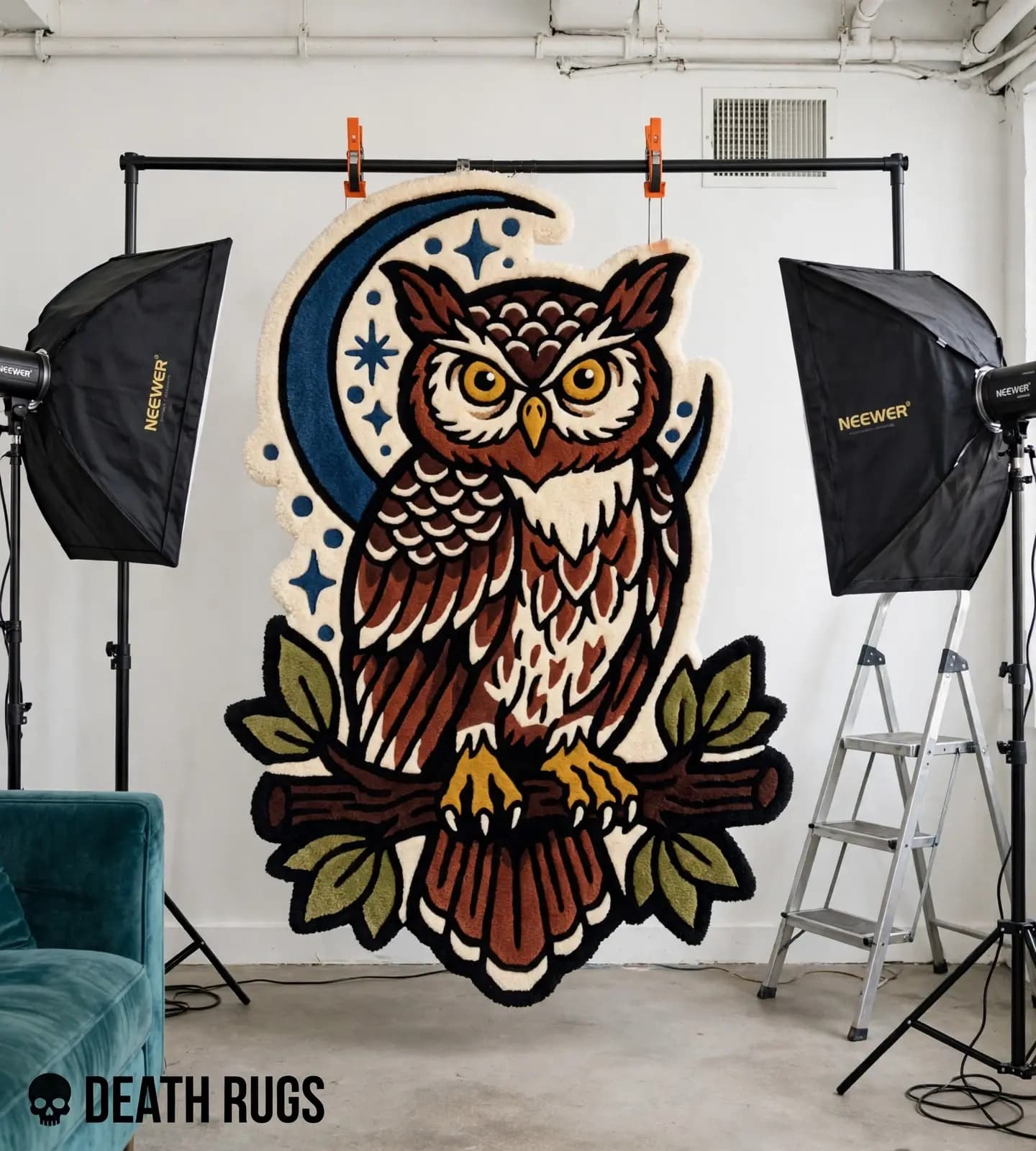 Midnight Perched Owl Rugs alternate