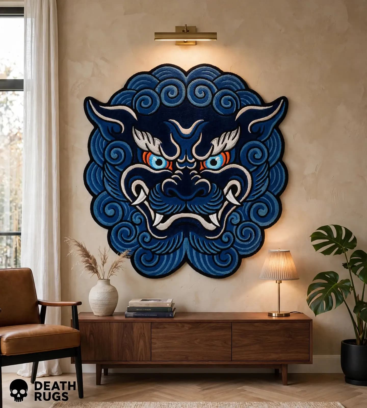 Sapphire Guardian Foo Dog Rug thumbnail 5