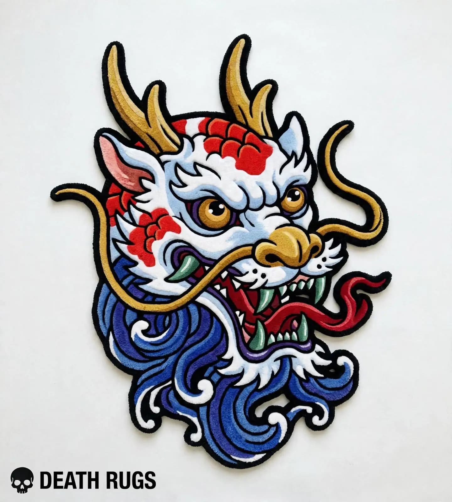Azure Ryu Dragon Rugs