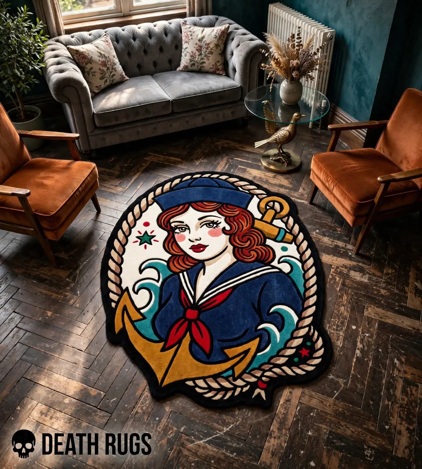 Sailor Girl & Golden Anchor Rugs thumbnail 4