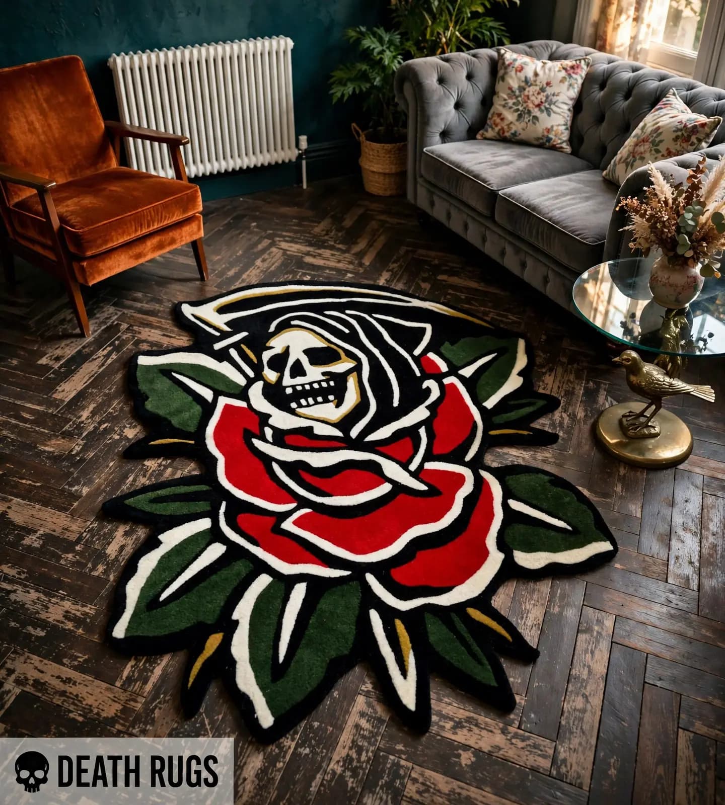 Reaper's Crimson Rose Rug thumbnail 7