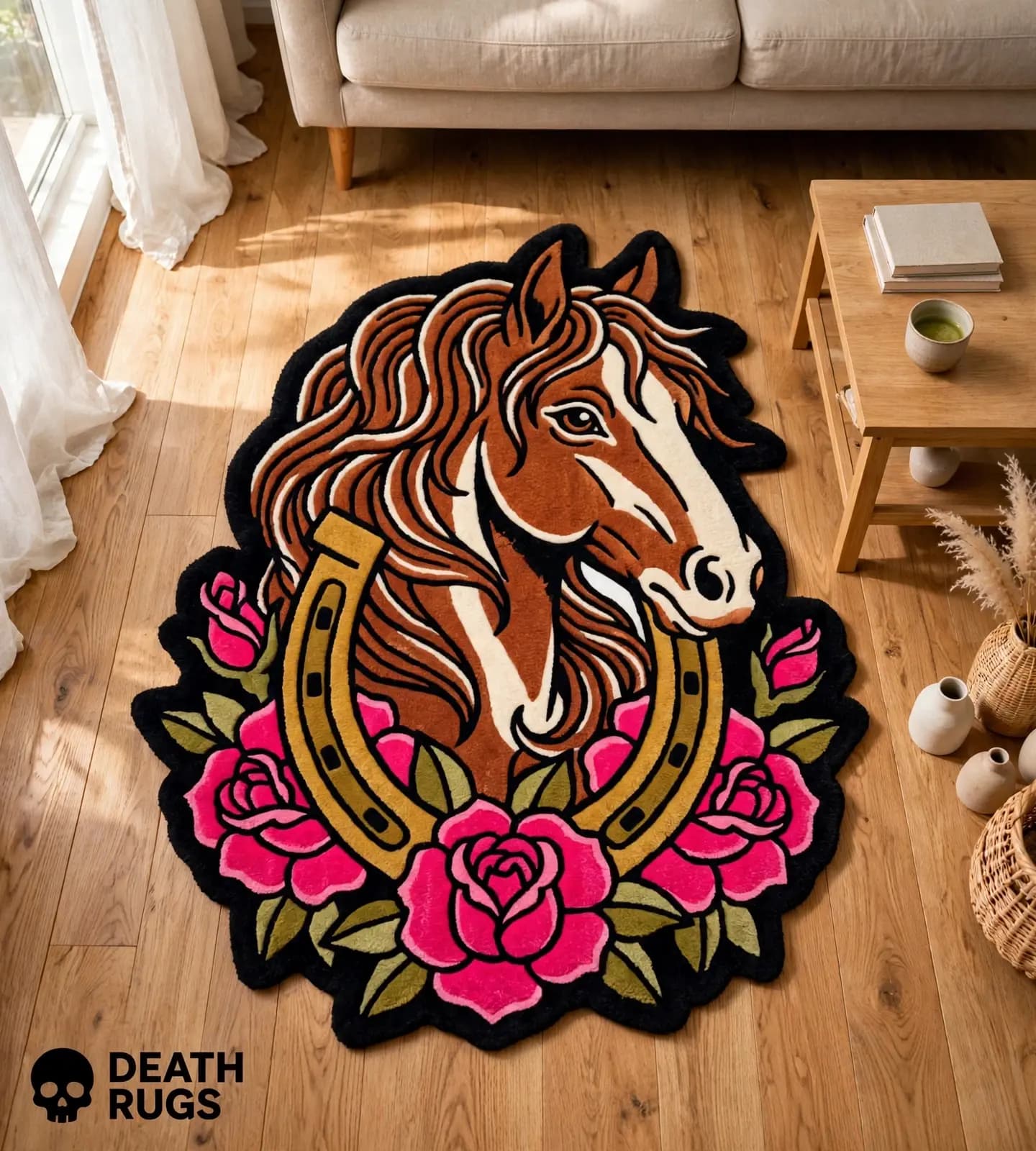 ild Stallion & Lucky Horseshoe Rugs thumbnail 3