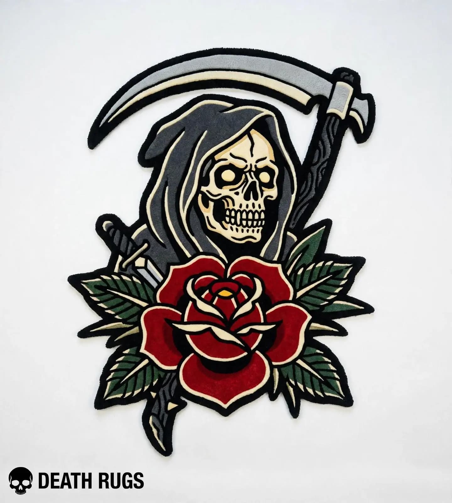Grim Reaper Scythe Rose Rugs