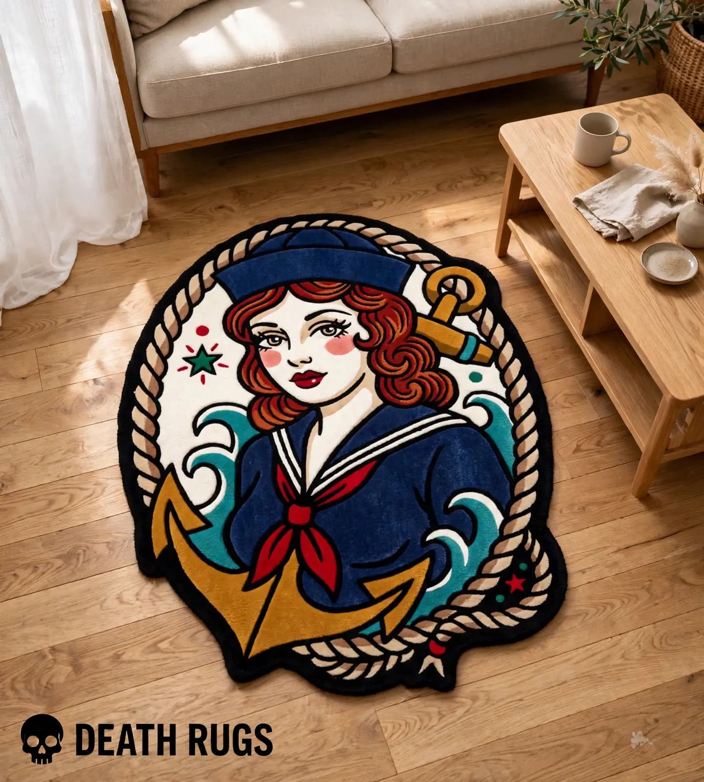 Sailor Girl & Golden Anchor Rugs alternate