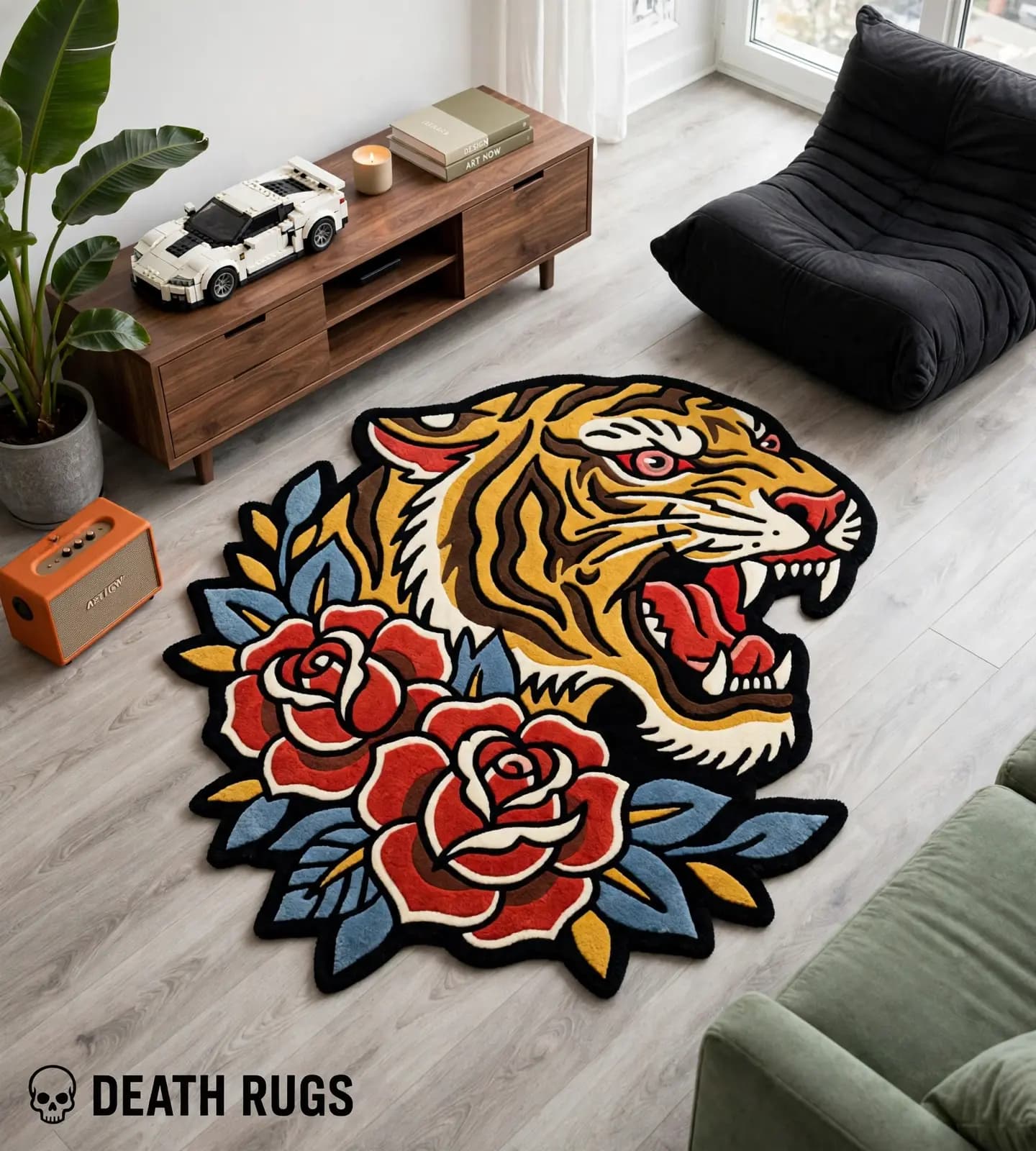 Tiger and Roses Rugs thumbnail 4