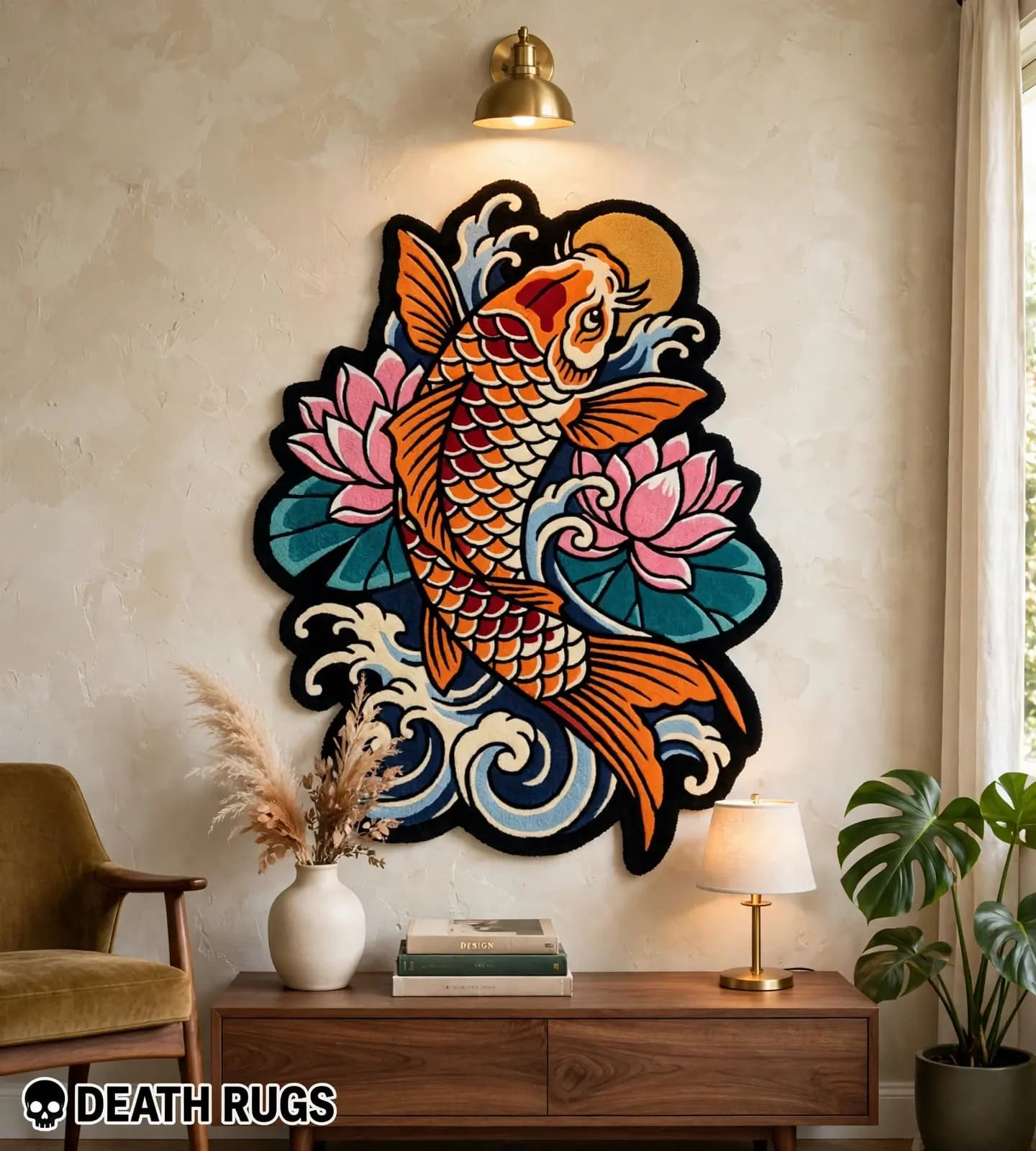 Rising Koi Blossom Rugs thumbnail 5