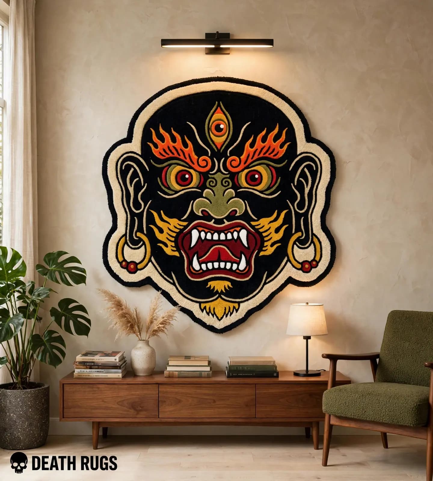 Mahakala Demon Mask Rugs thumbnail 5
