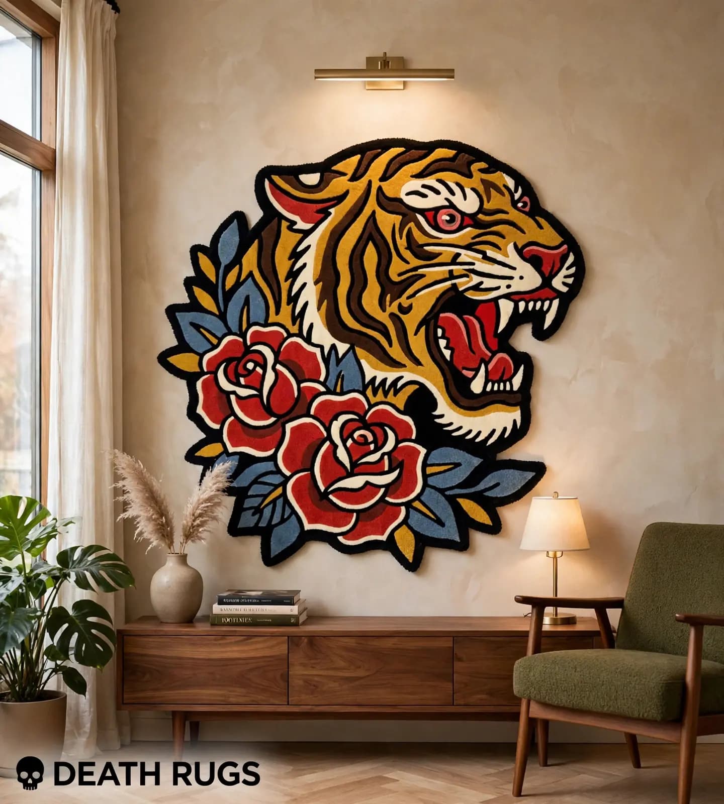 Tiger and Roses Rugs thumbnail 5