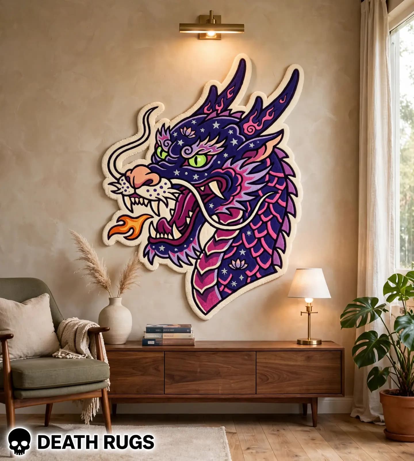 Cosmic Purple Dragon Rugs thumbnail 5