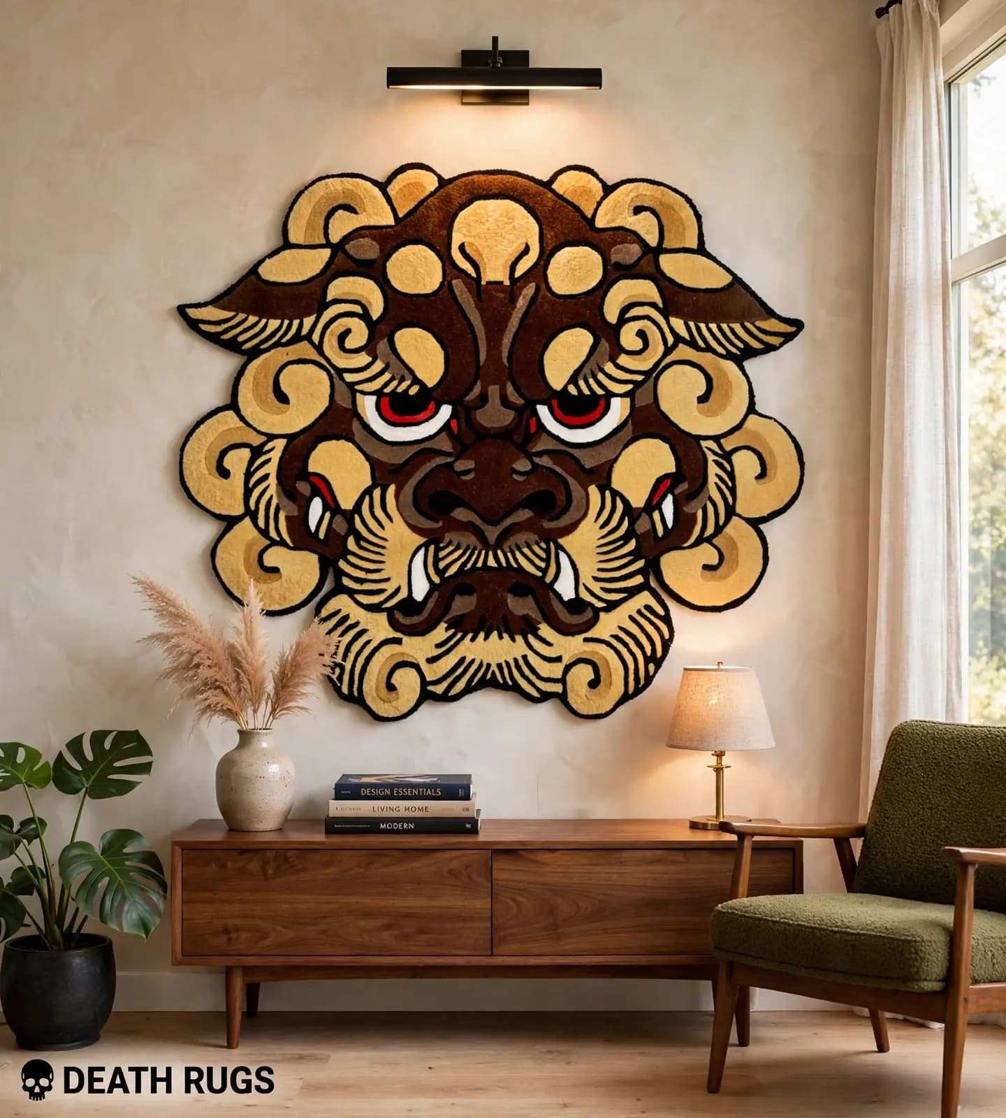 Golden Mane Shishi Lion Rugs thumbnail 3