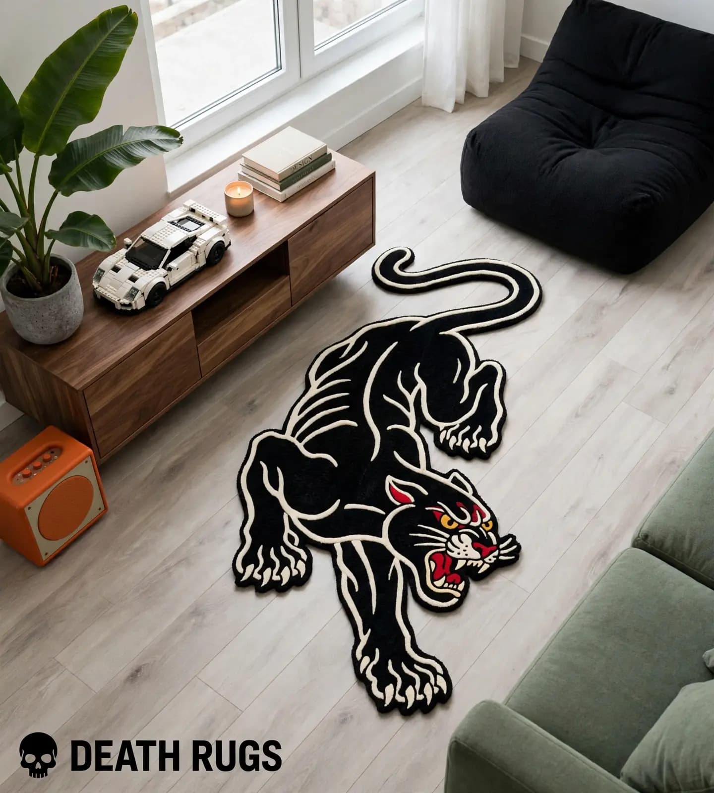 Crawling Black Panther Rugs alternate
