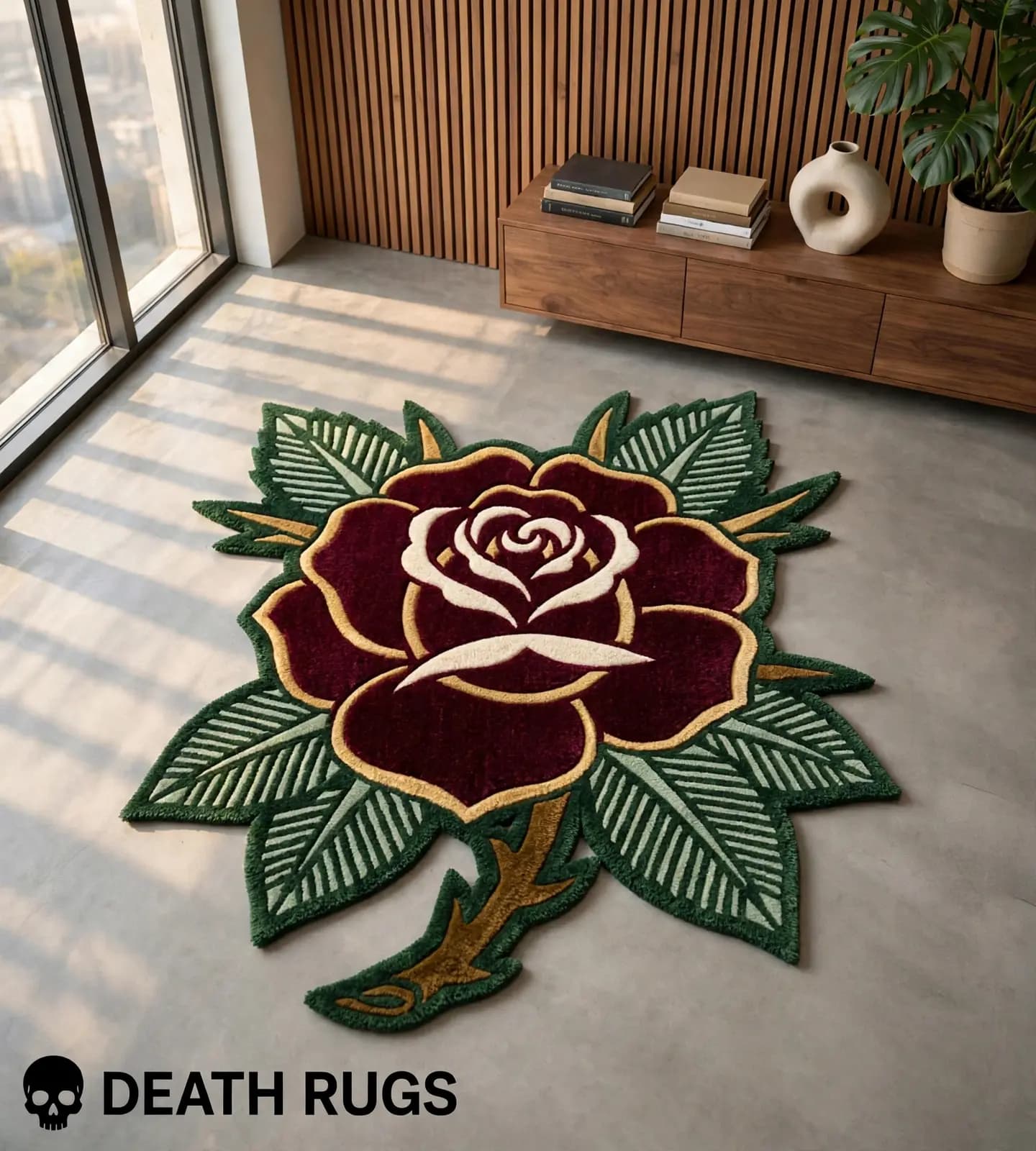 Crimson Bloom Rose Rugs thumbnail 8