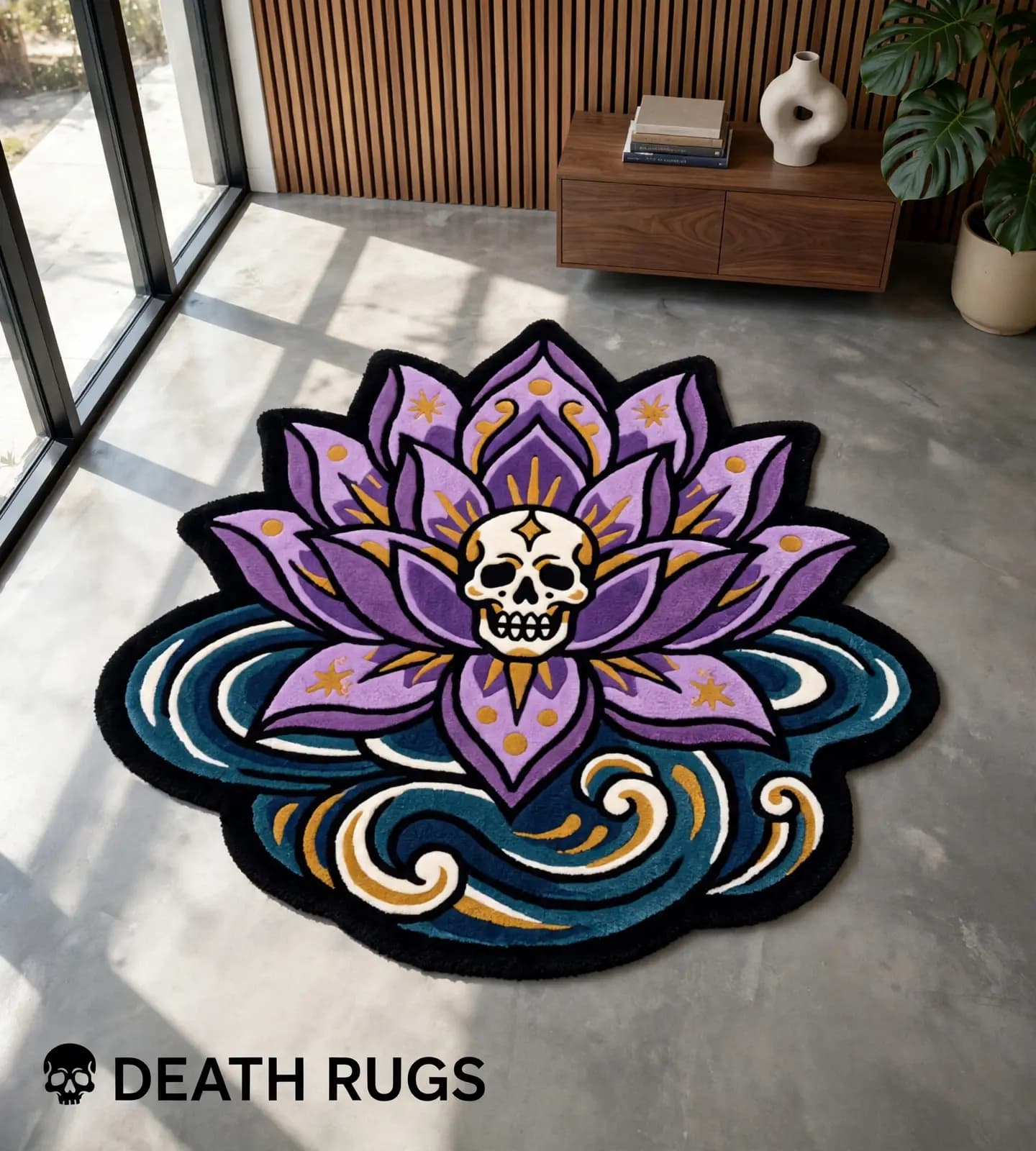 Skull Lotus Blossom Rugs thumbnail 6