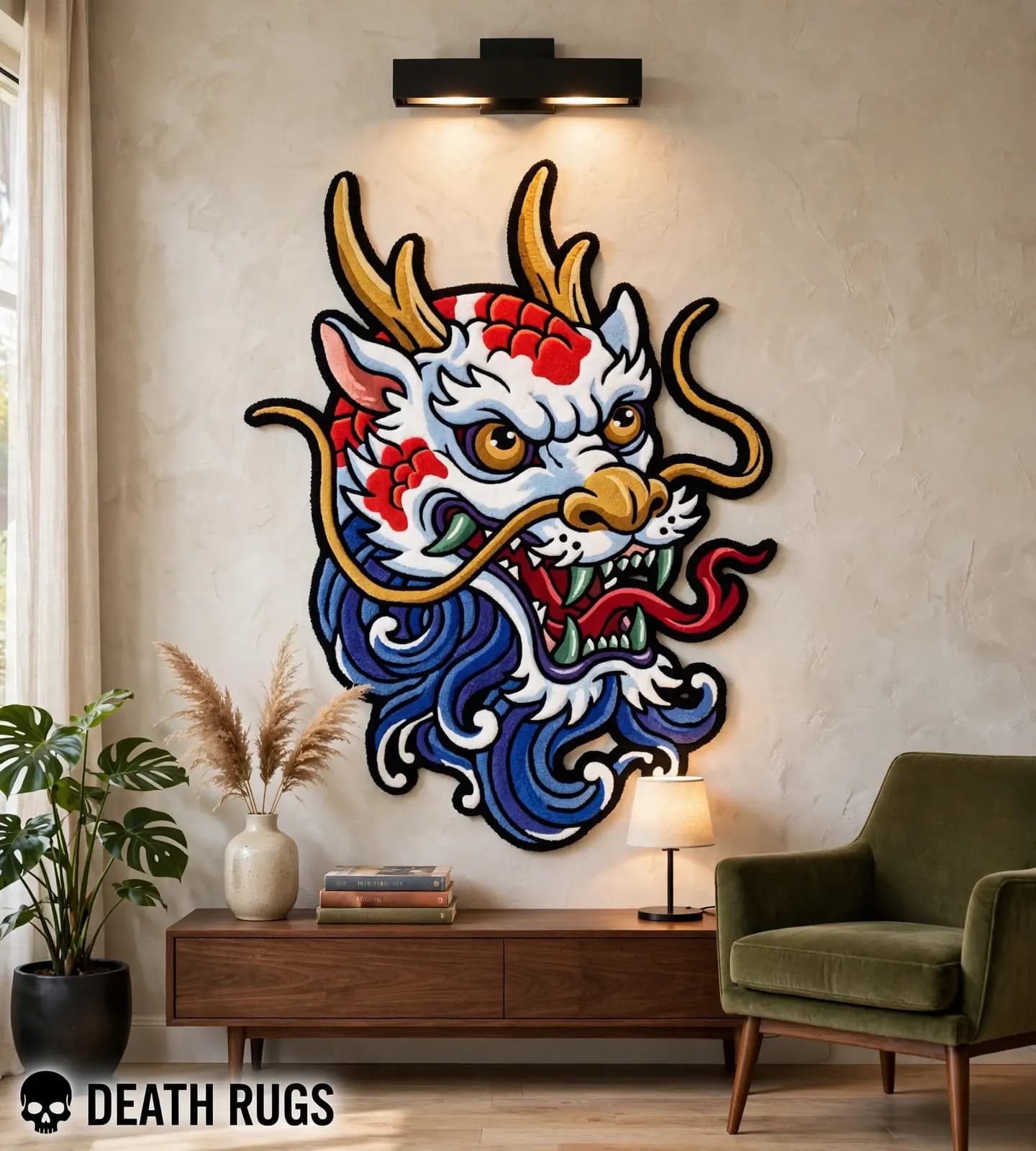 Azure Ryu Dragon Rugs thumbnail 5