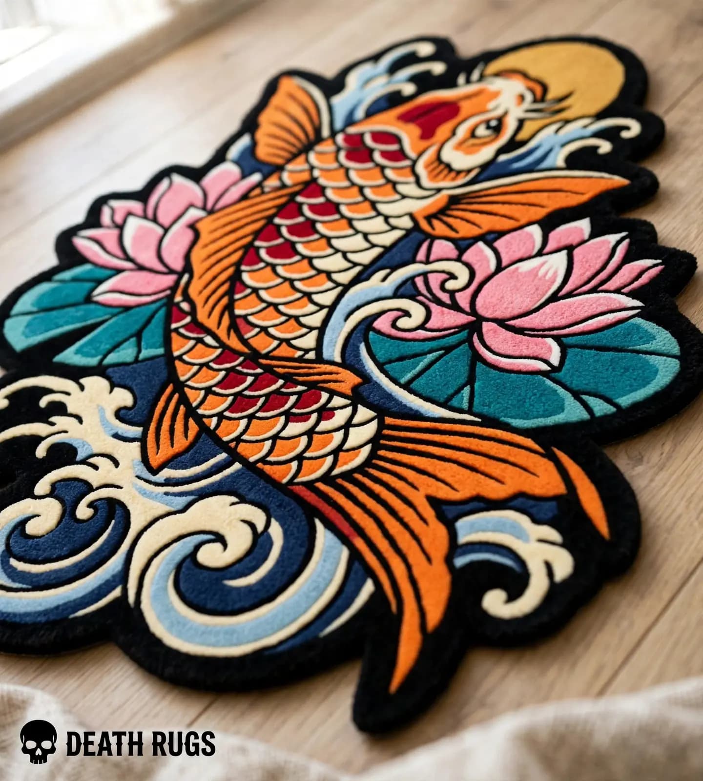 Rising Koi Blossom Rugs thumbnail 8