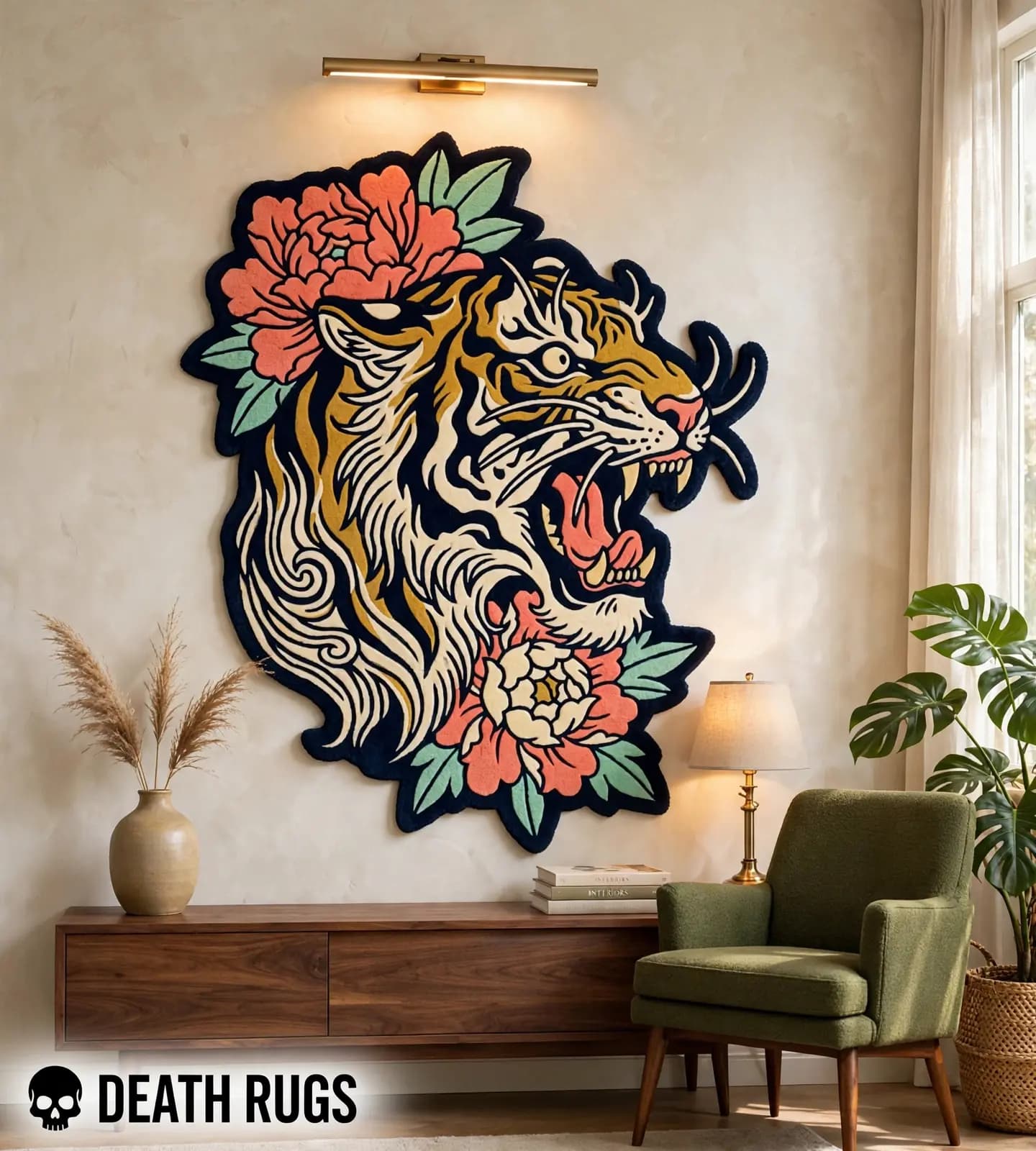 Floral Roar Tiger Rugs thumbnail 7