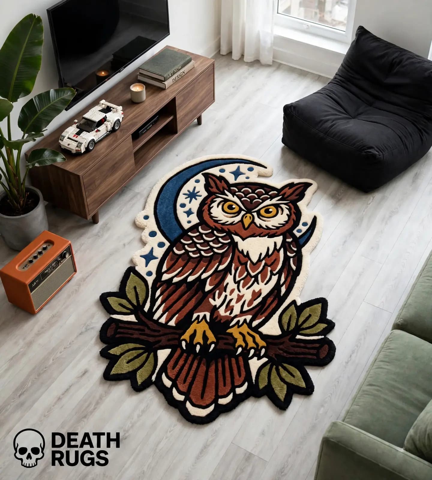 Midnight Perched Owl Rugs thumbnail 5