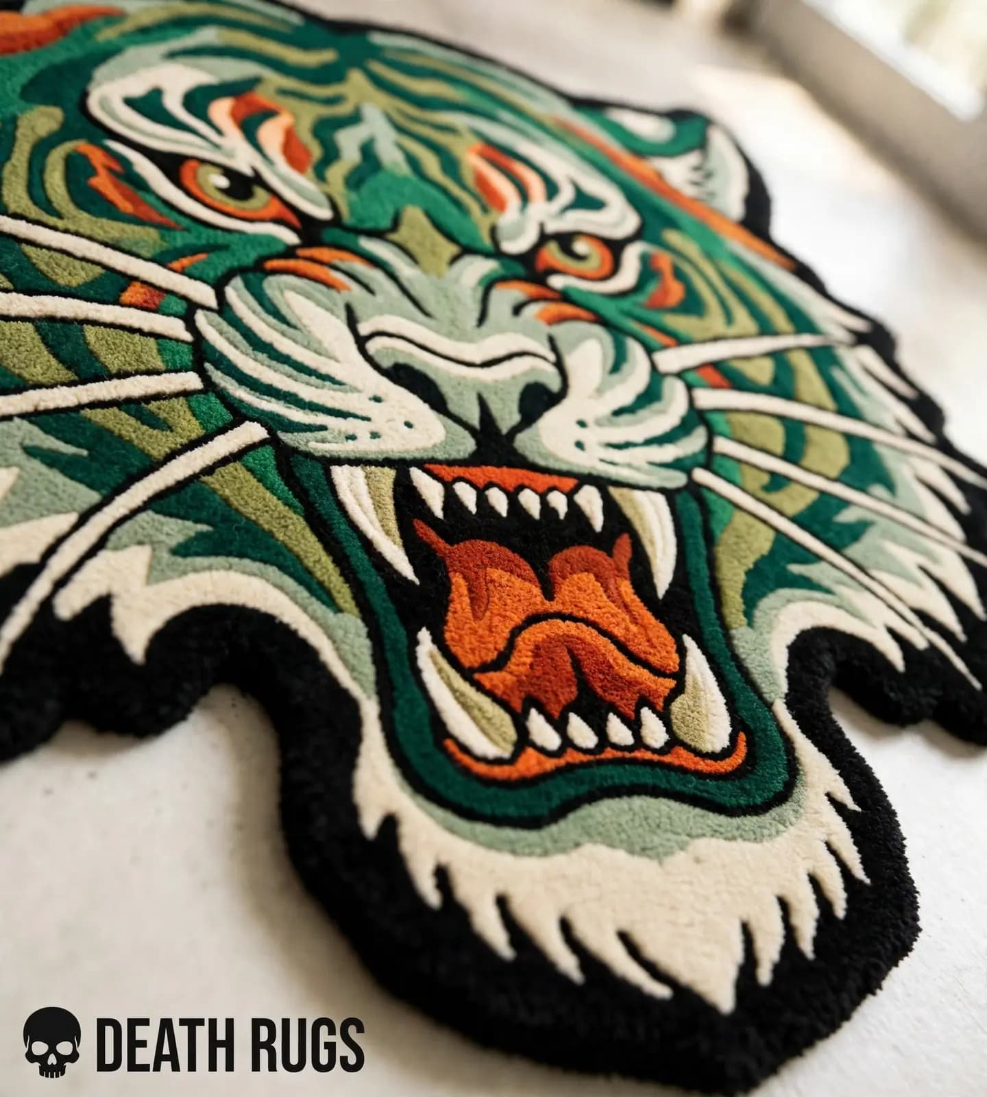 Emerald Fury Tiger Rugs alternate