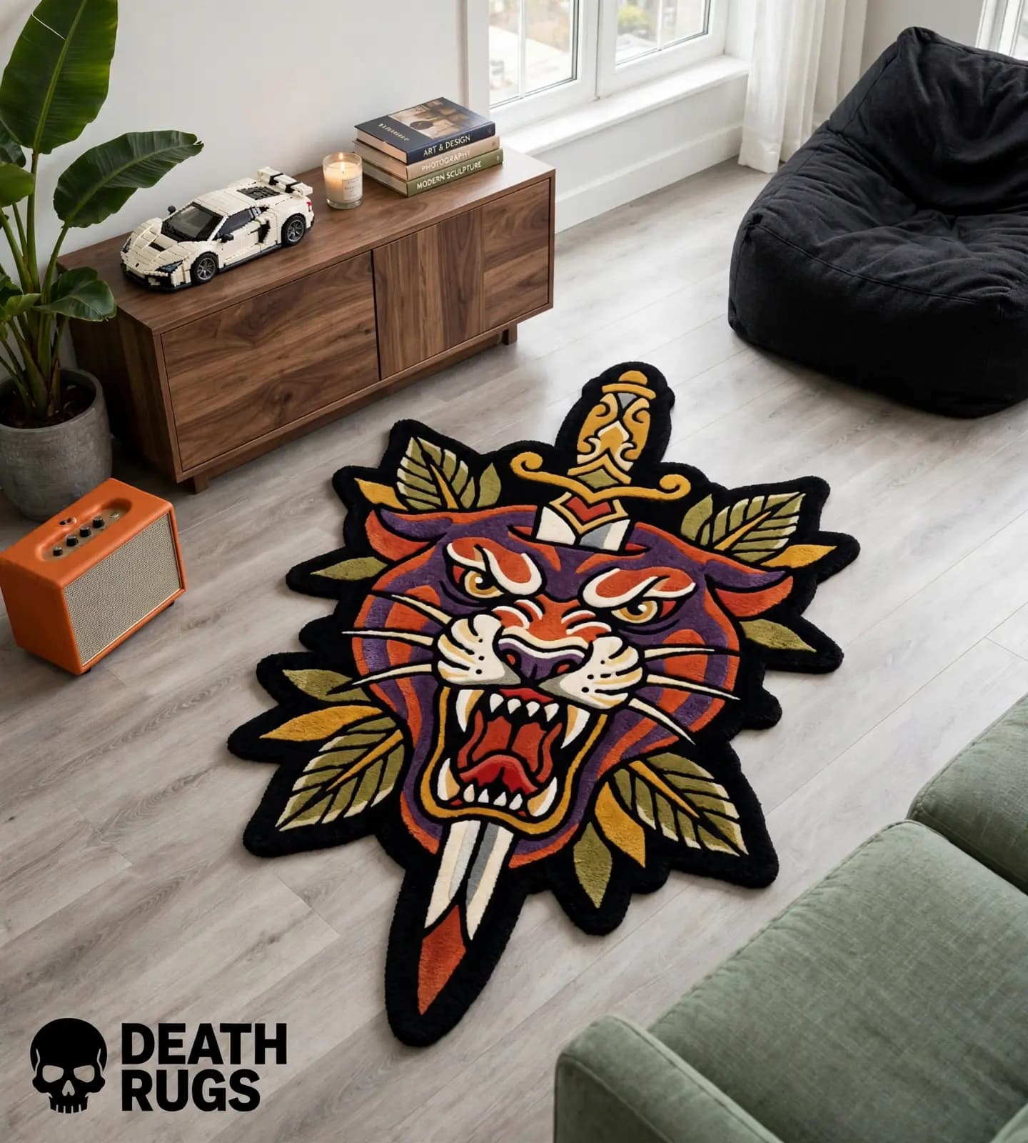 Panther Head & Dagger Rugs thumbnail 8