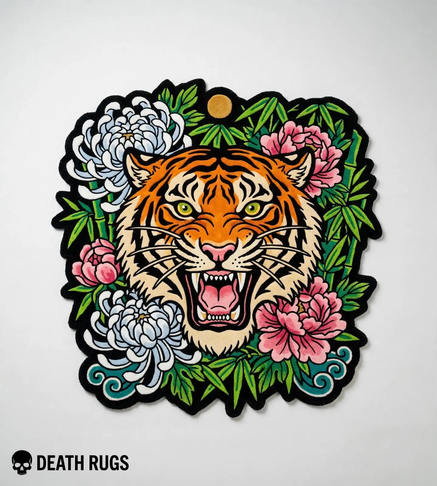 Roaring Tiger Chrysanthemum Rugs