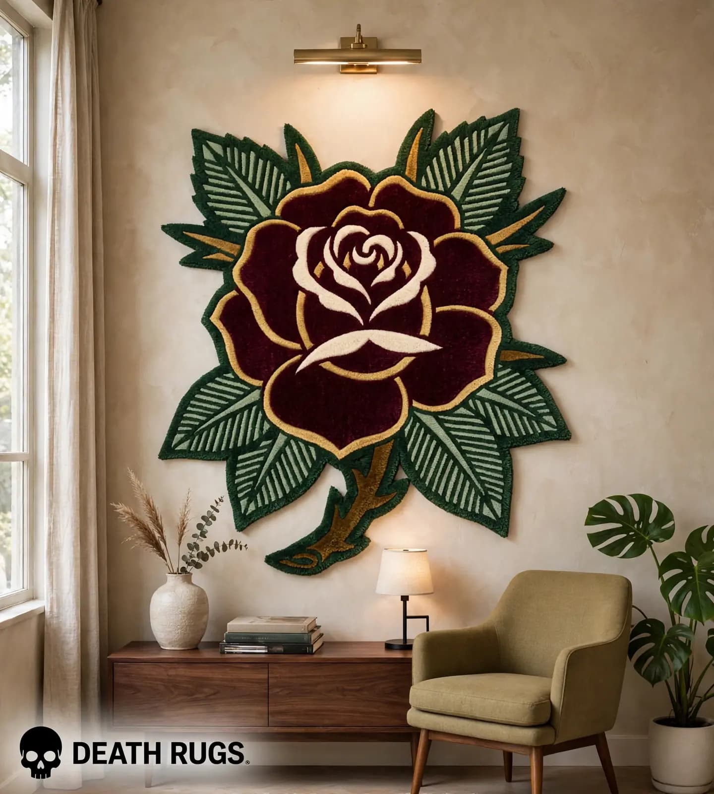 Crimson Bloom Rose Rugs alternate