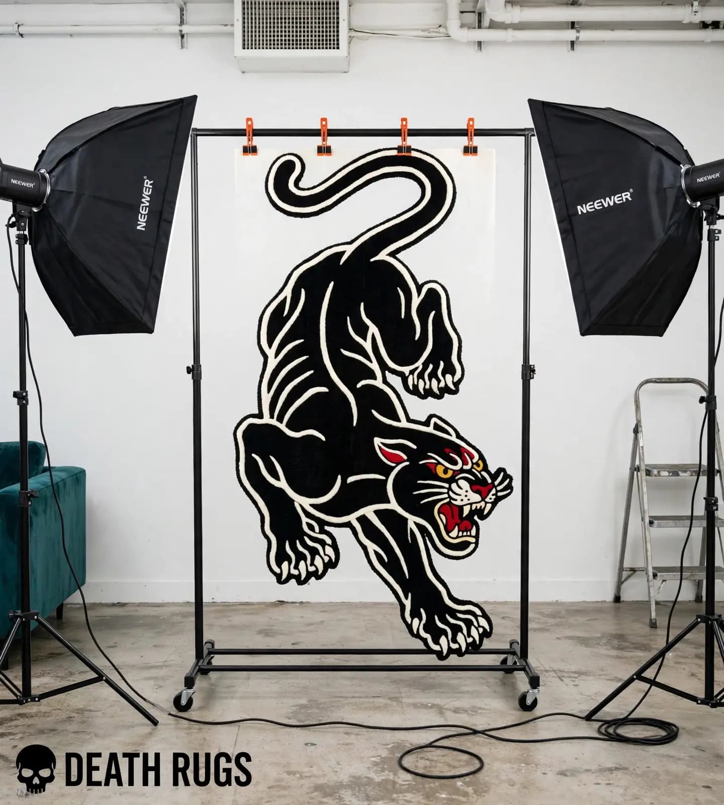 Crawling Black Panther Rugs thumbnail 6