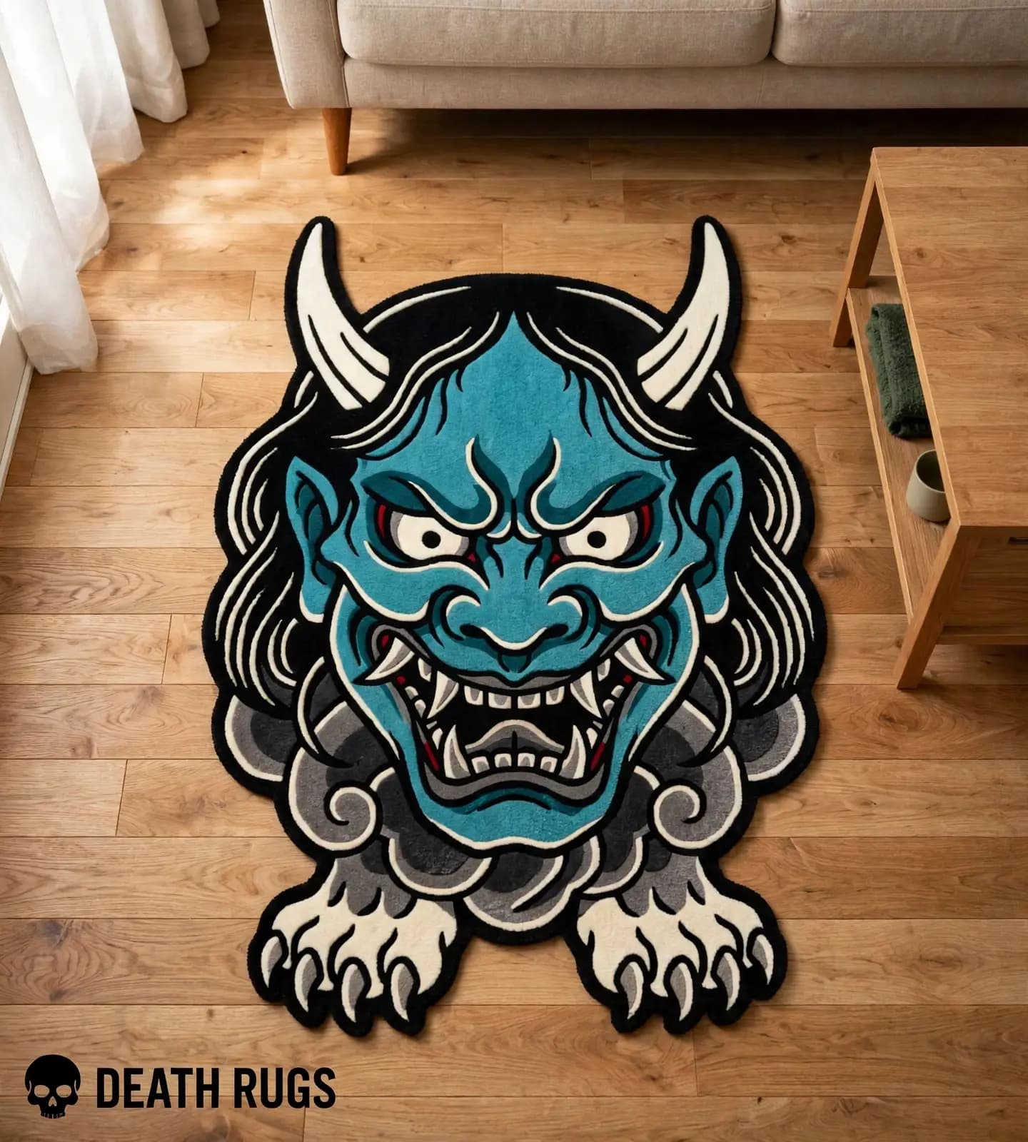 Azure Horned Oni Rugs thumbnail 7