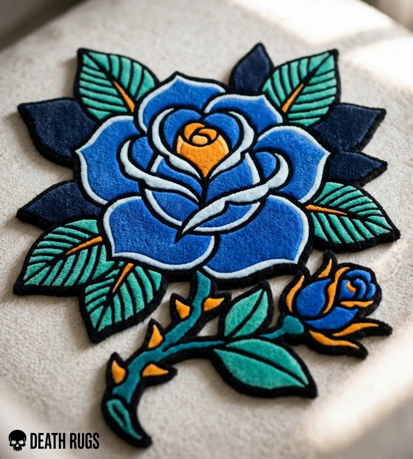Sapphire Rose & Bud Rugs alternate