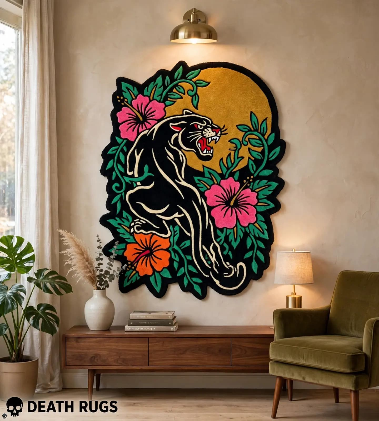 Shadow Panther & Hibiscus Rugs thumbnail 6