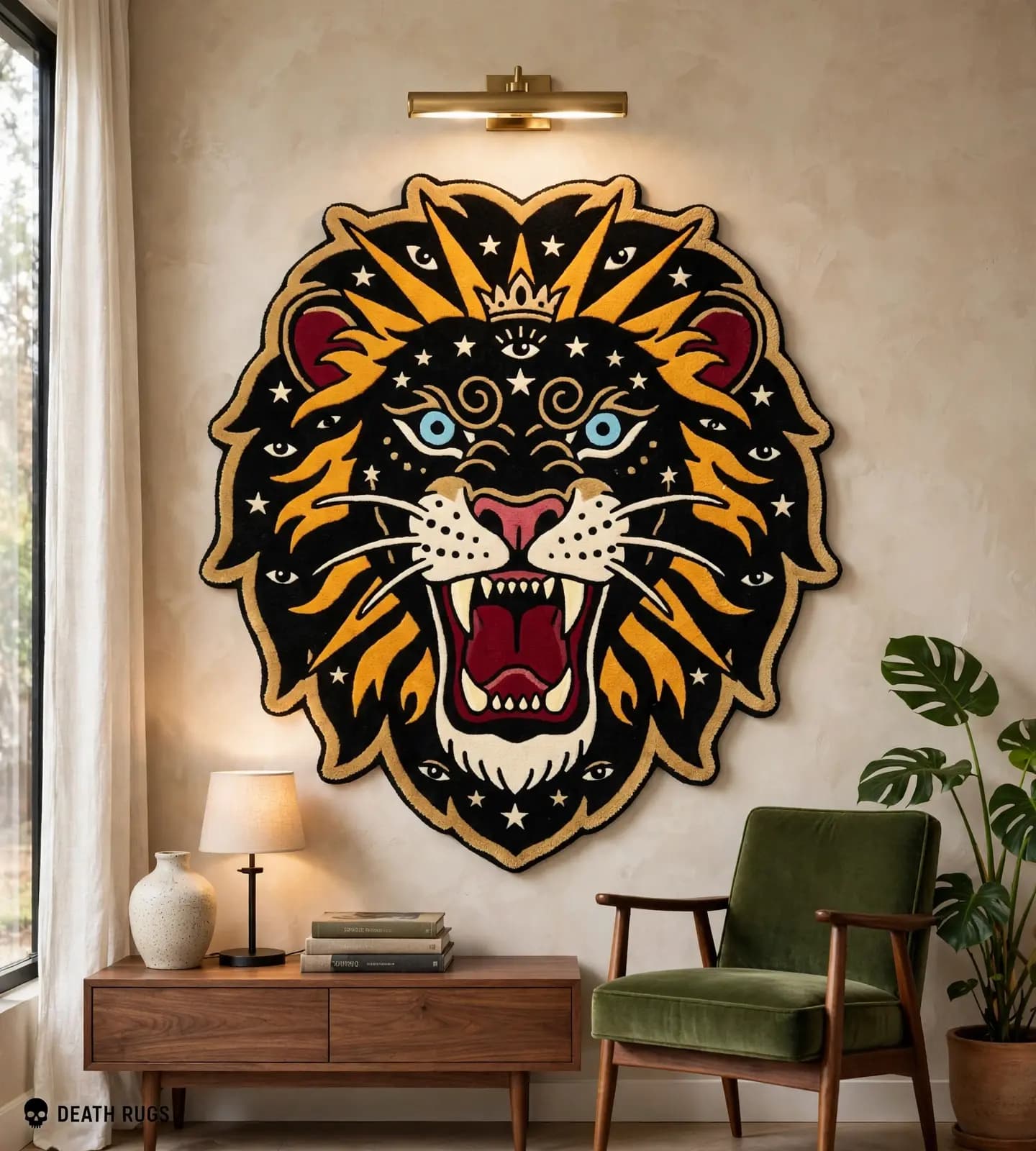 Crowned Mystic Lion Rugs thumbnail 4