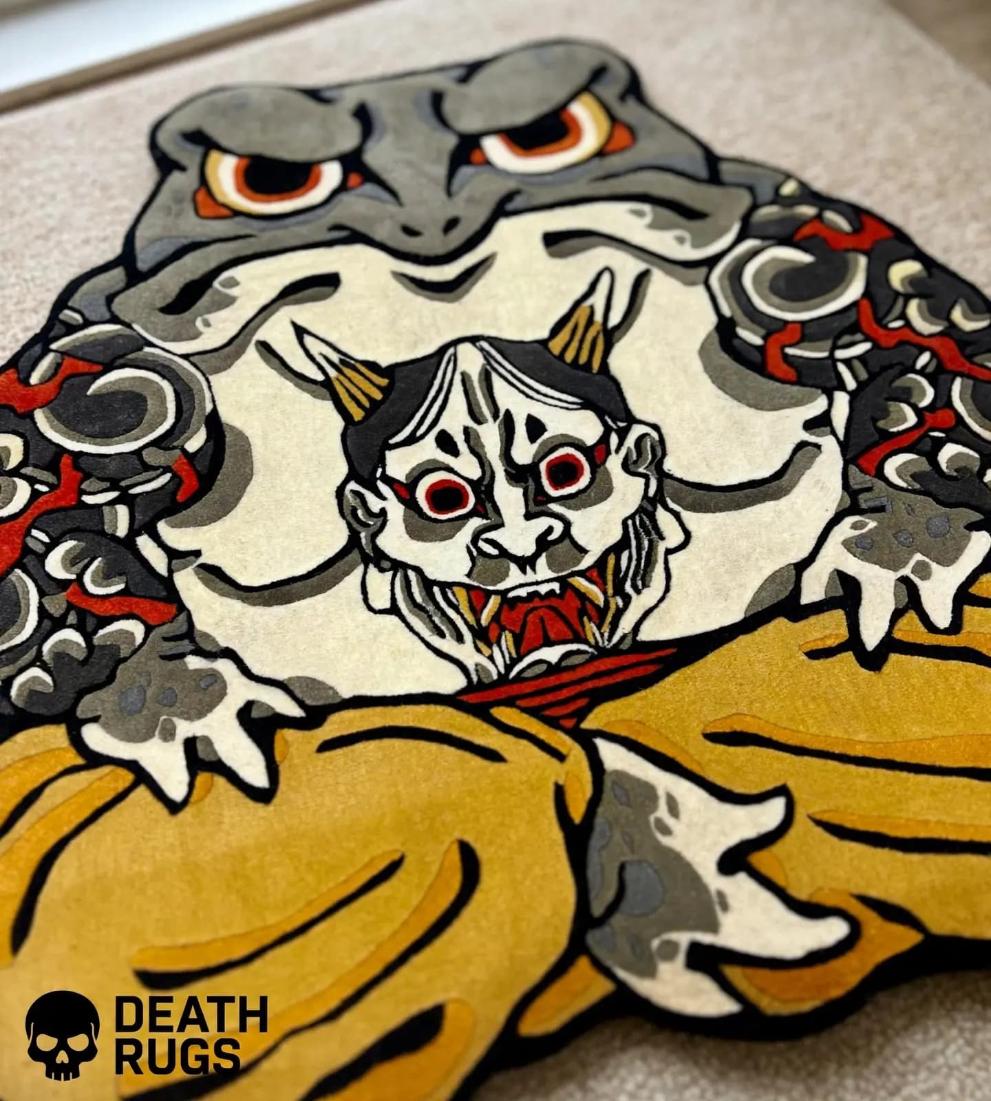 Meditating Hannya Toad Rugs alternate