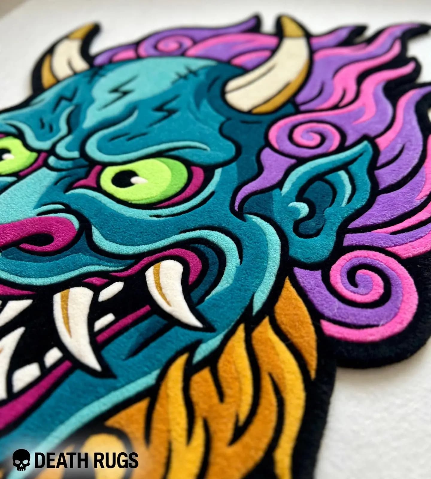Neon Hannya Oni Rugs thumbnail 8
