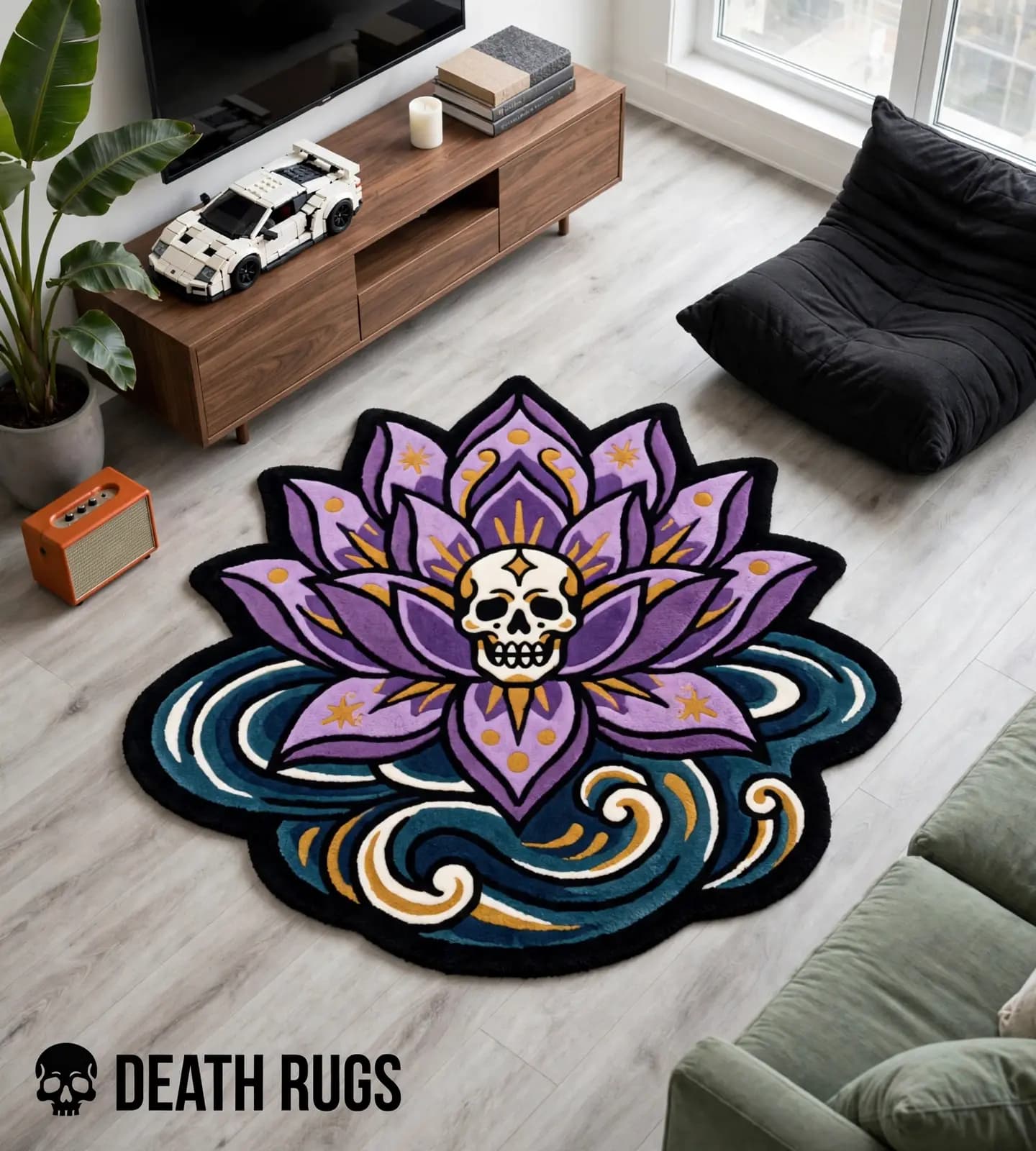 Skull Lotus Blossom Rugs thumbnail 4