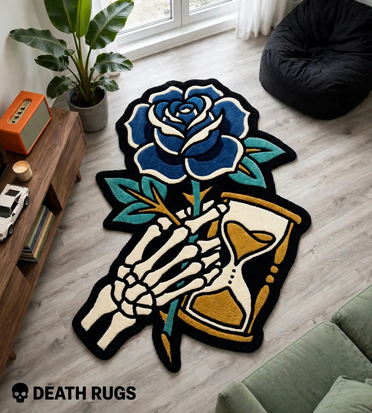 Hourglass Blue Rose Rugs thumbnail 6
