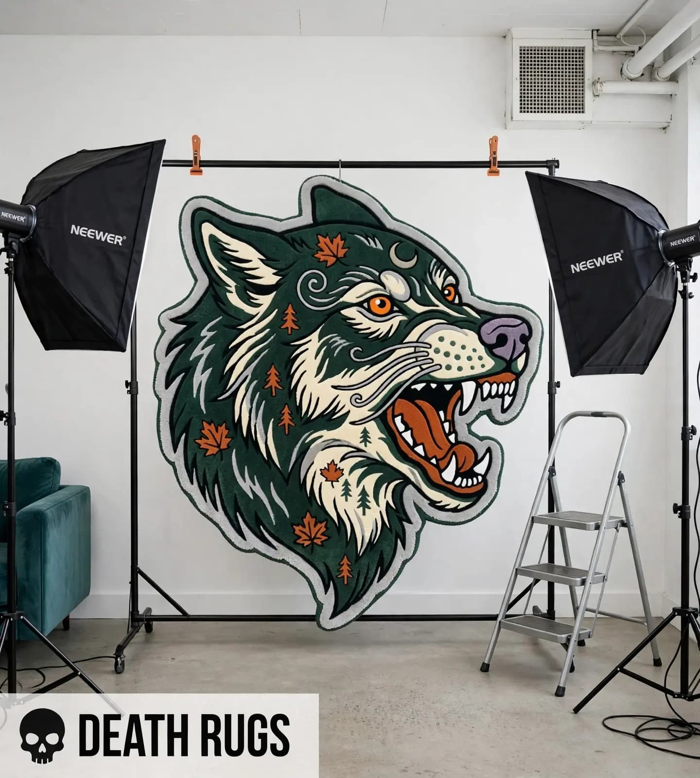 Autumn Forest Wolf Rugs thumbnail 3