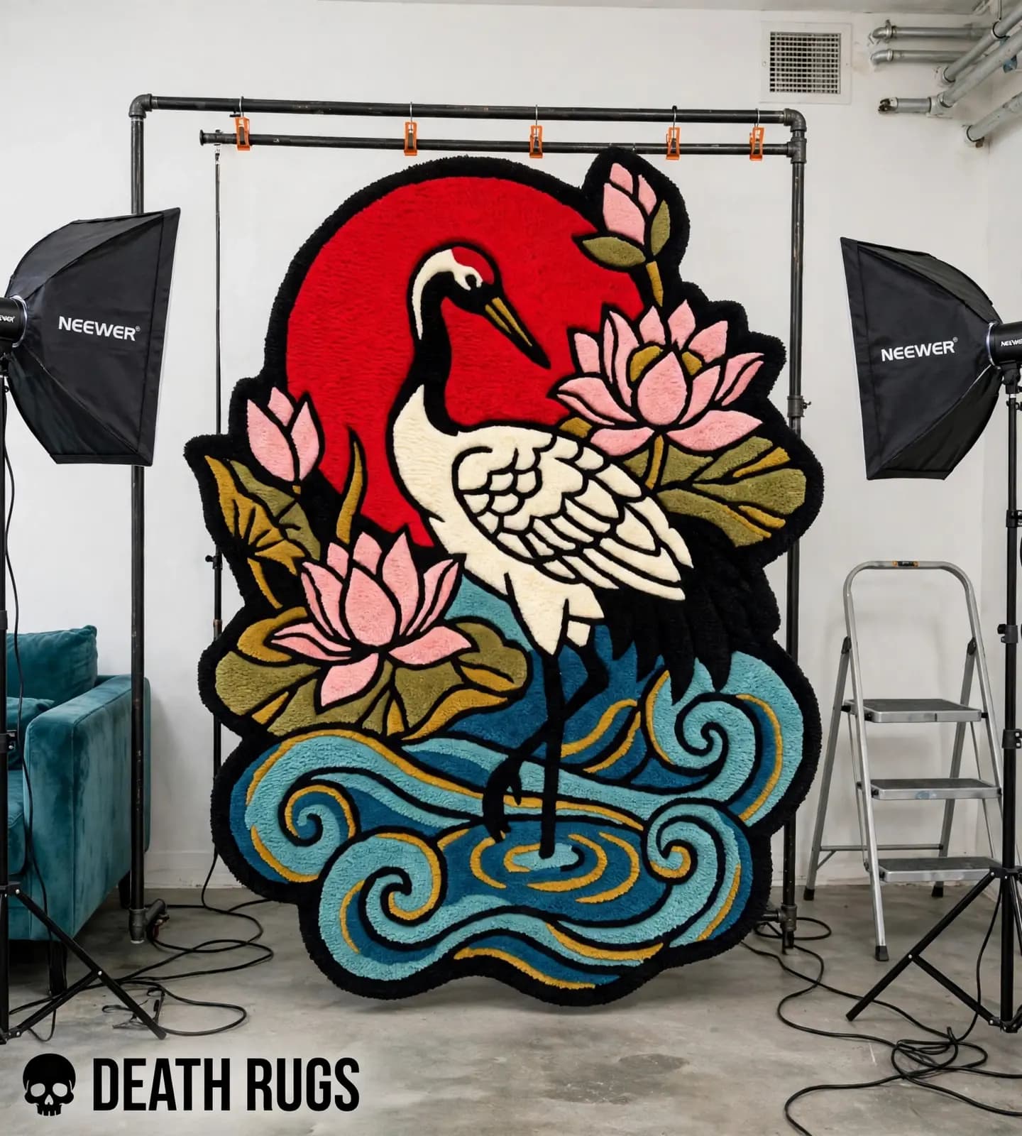 Red-Crowned Crane & Rising Sun Rugs thumbnail 4