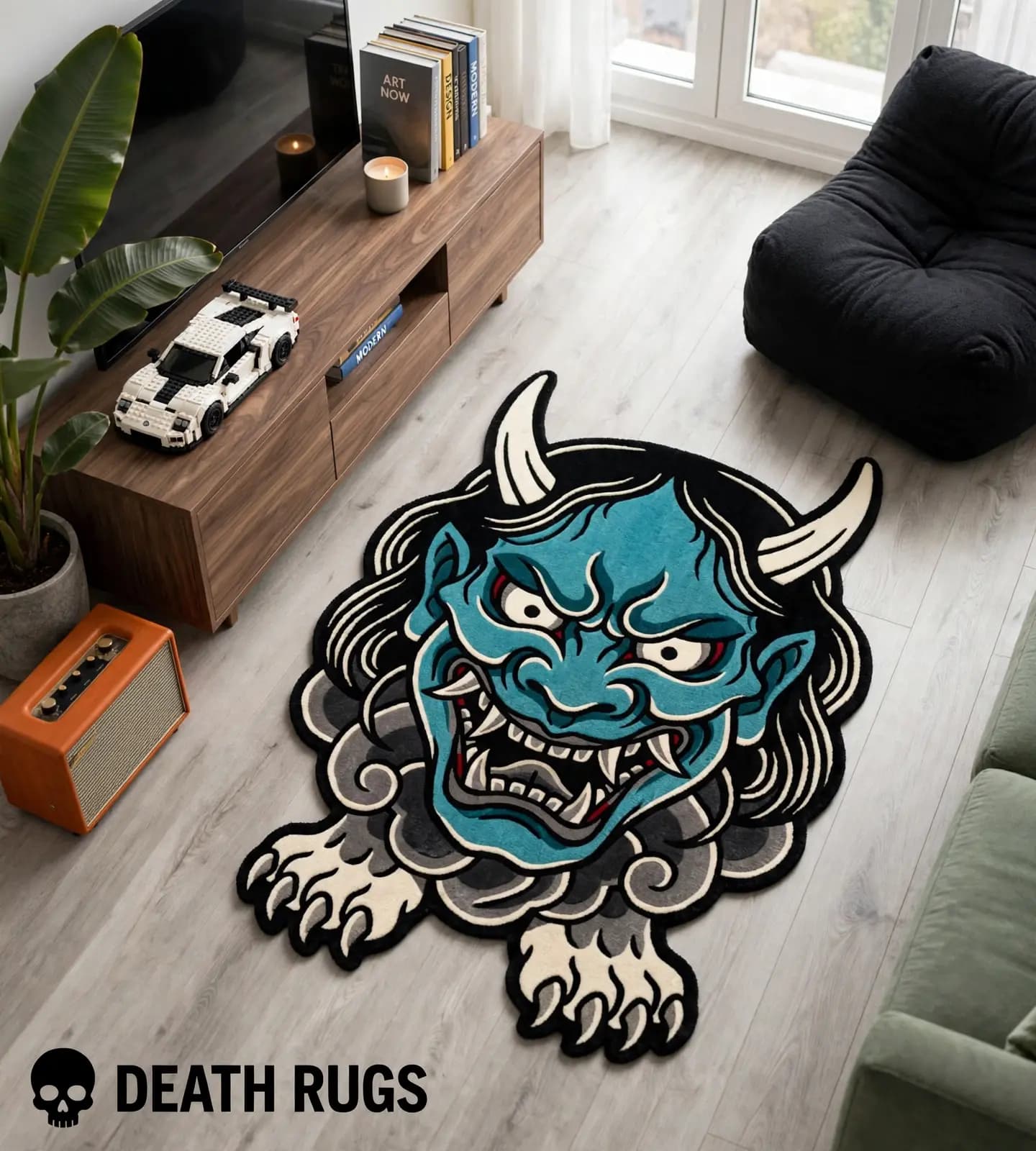 Azure Horned Oni Rugs thumbnail 4