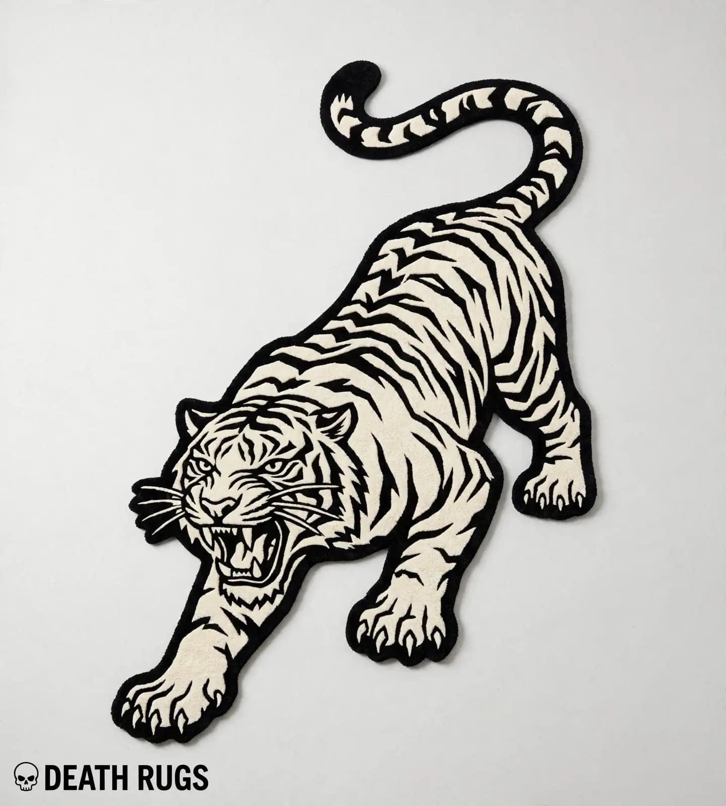 Stalking White Tiger Rugs