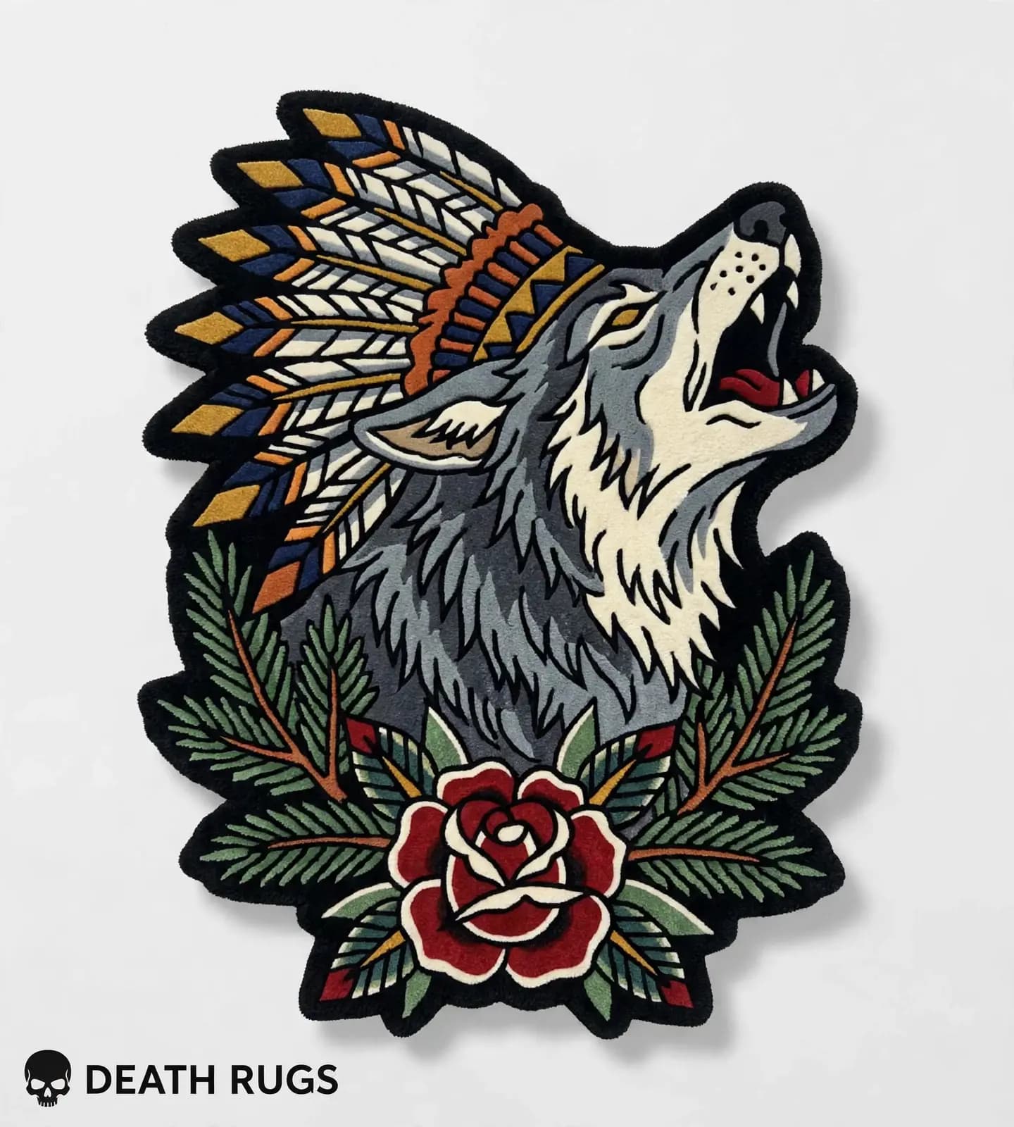 Howling Wolf Rose Rugs