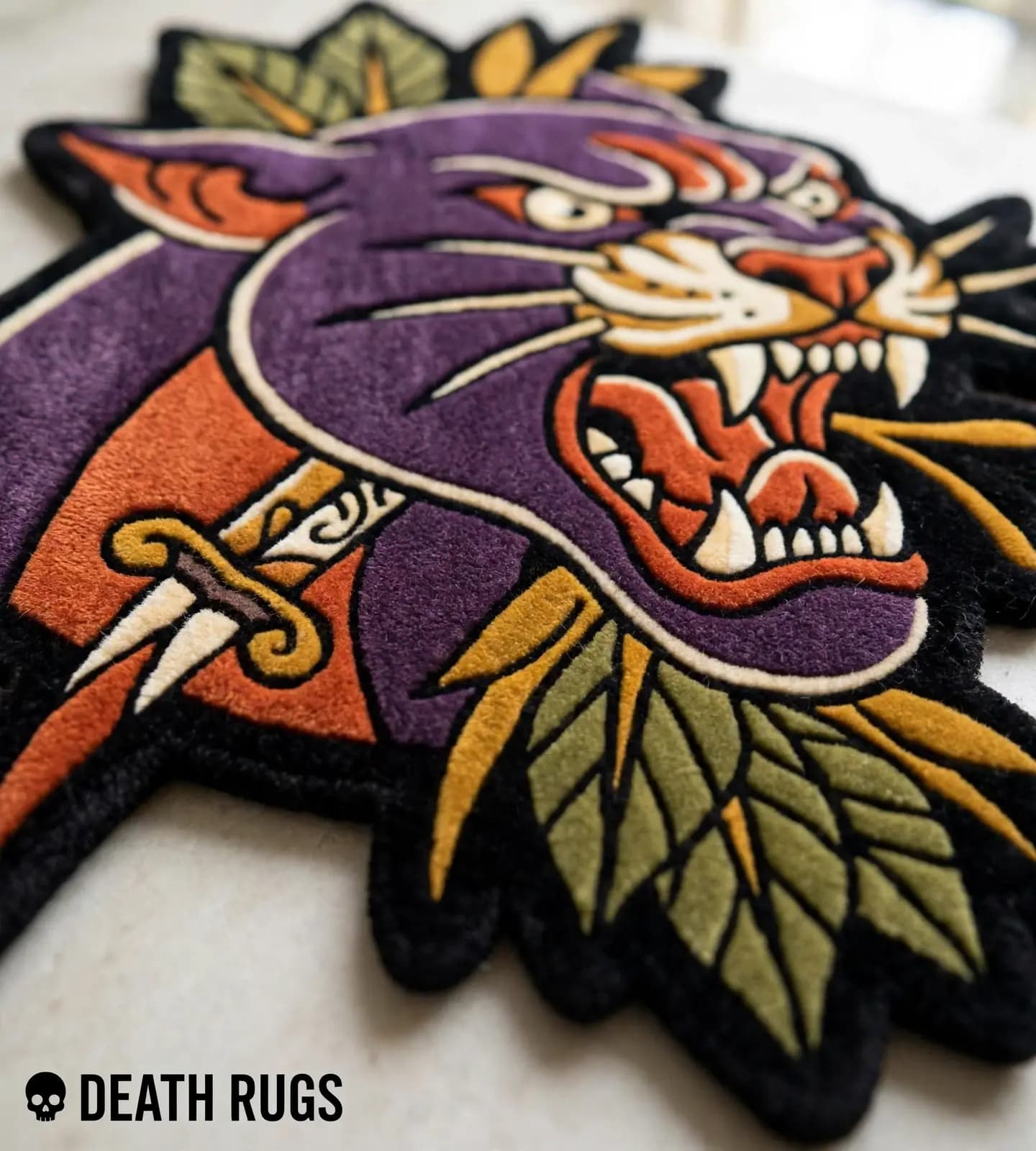 Purple Panther & Dagger Tufted Rug alternate