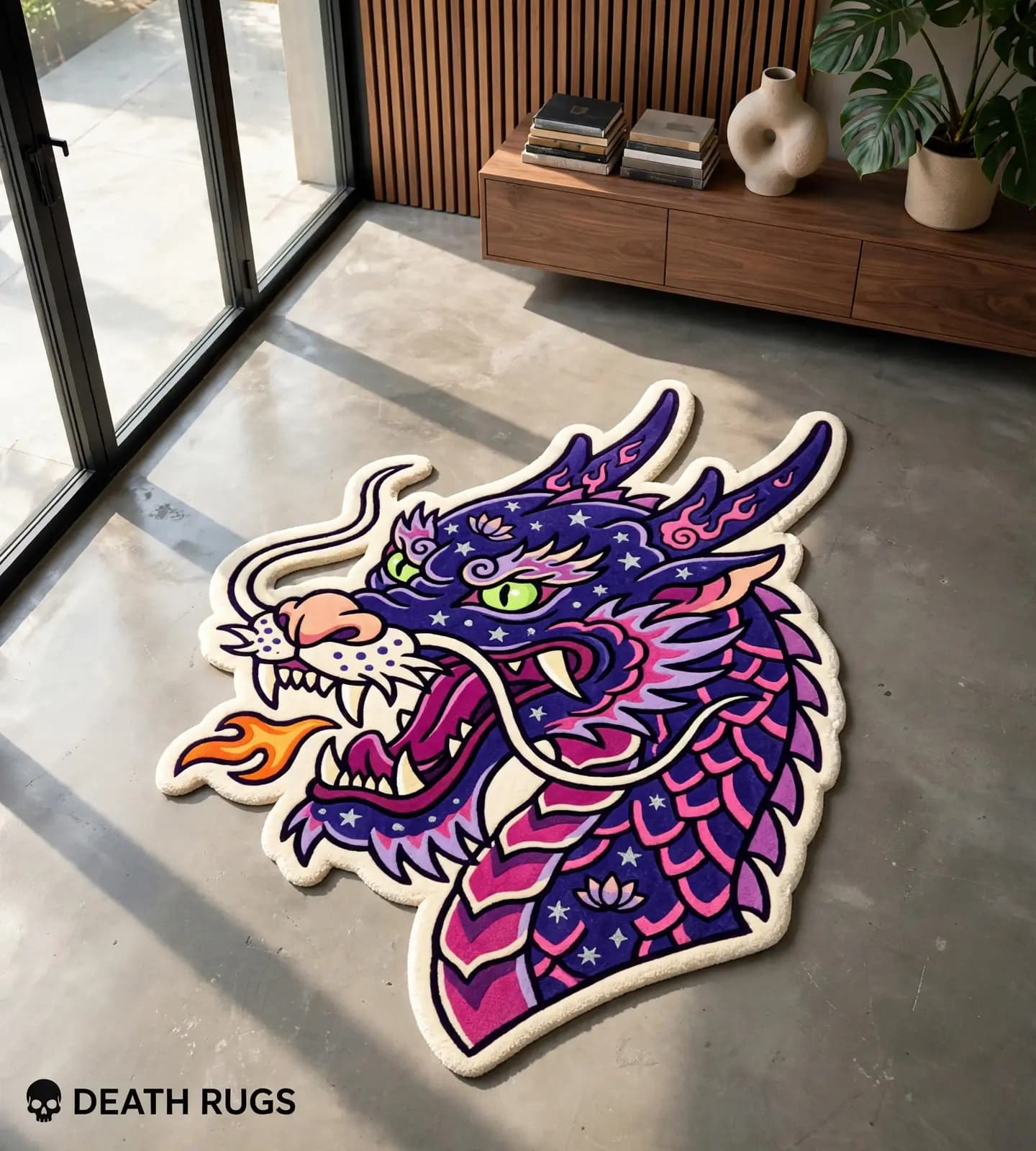 Cosmic Purple Dragon Rugs thumbnail 3