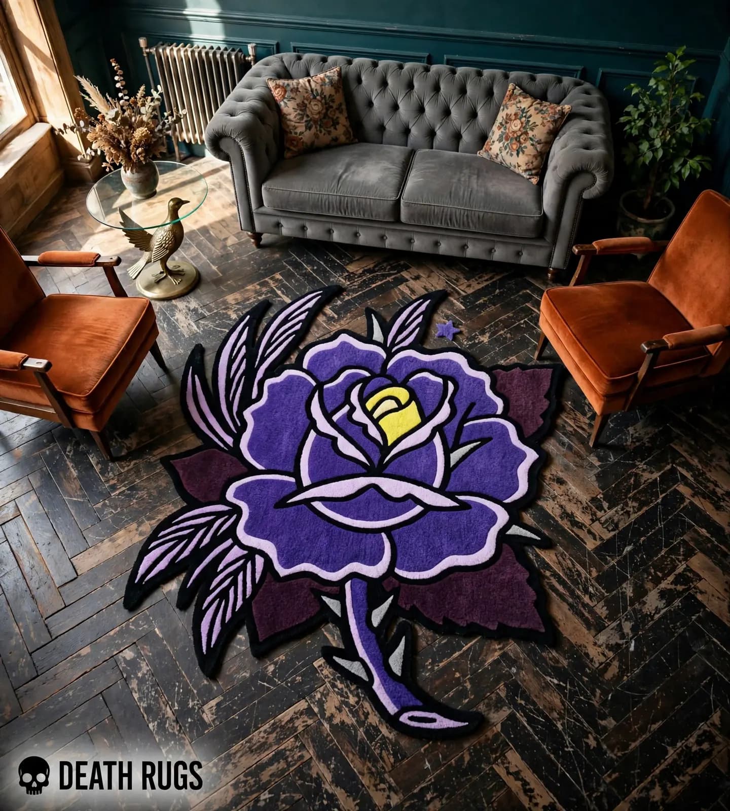 Violet Thorn Rose Rugs thumbnail 8