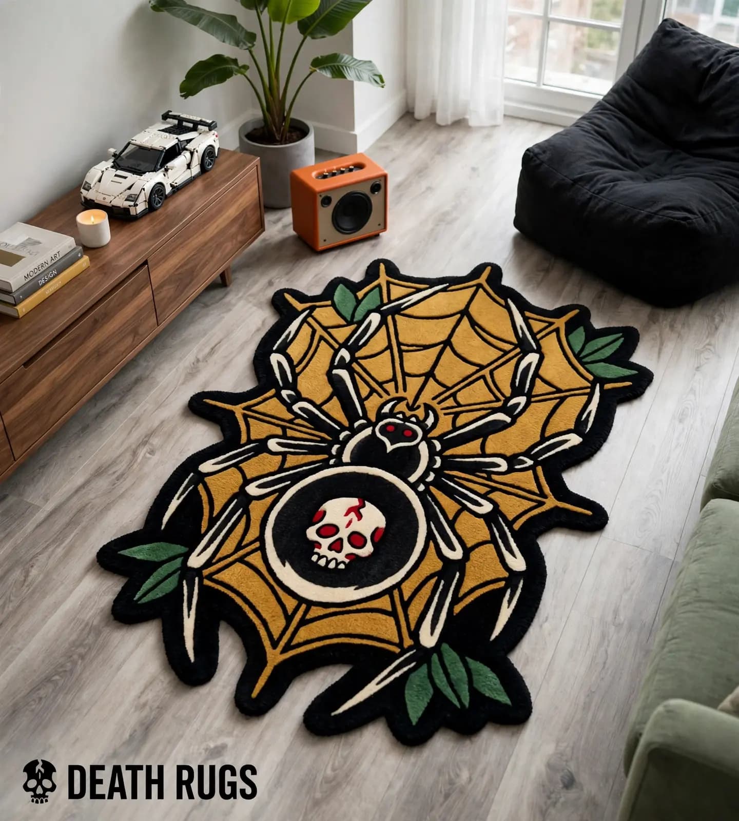 Skull Widow Web Rugs alternate