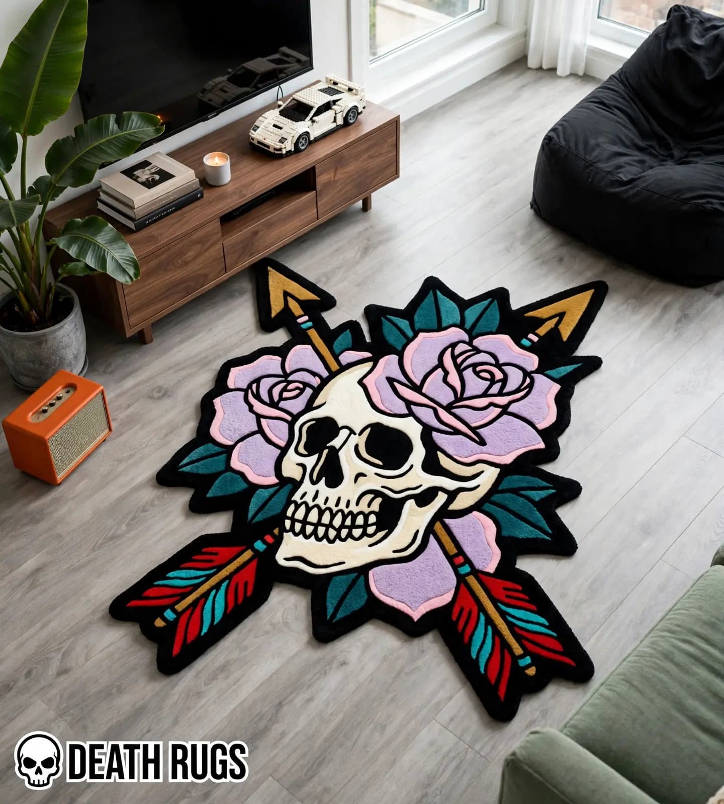 Crossed Arrows Skull Rugs thumbnail 4
