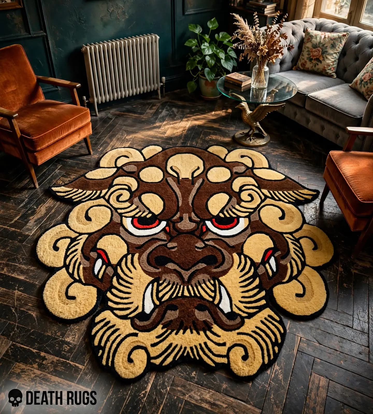 Golden Mane Shishi Lion Rugs thumbnail 6